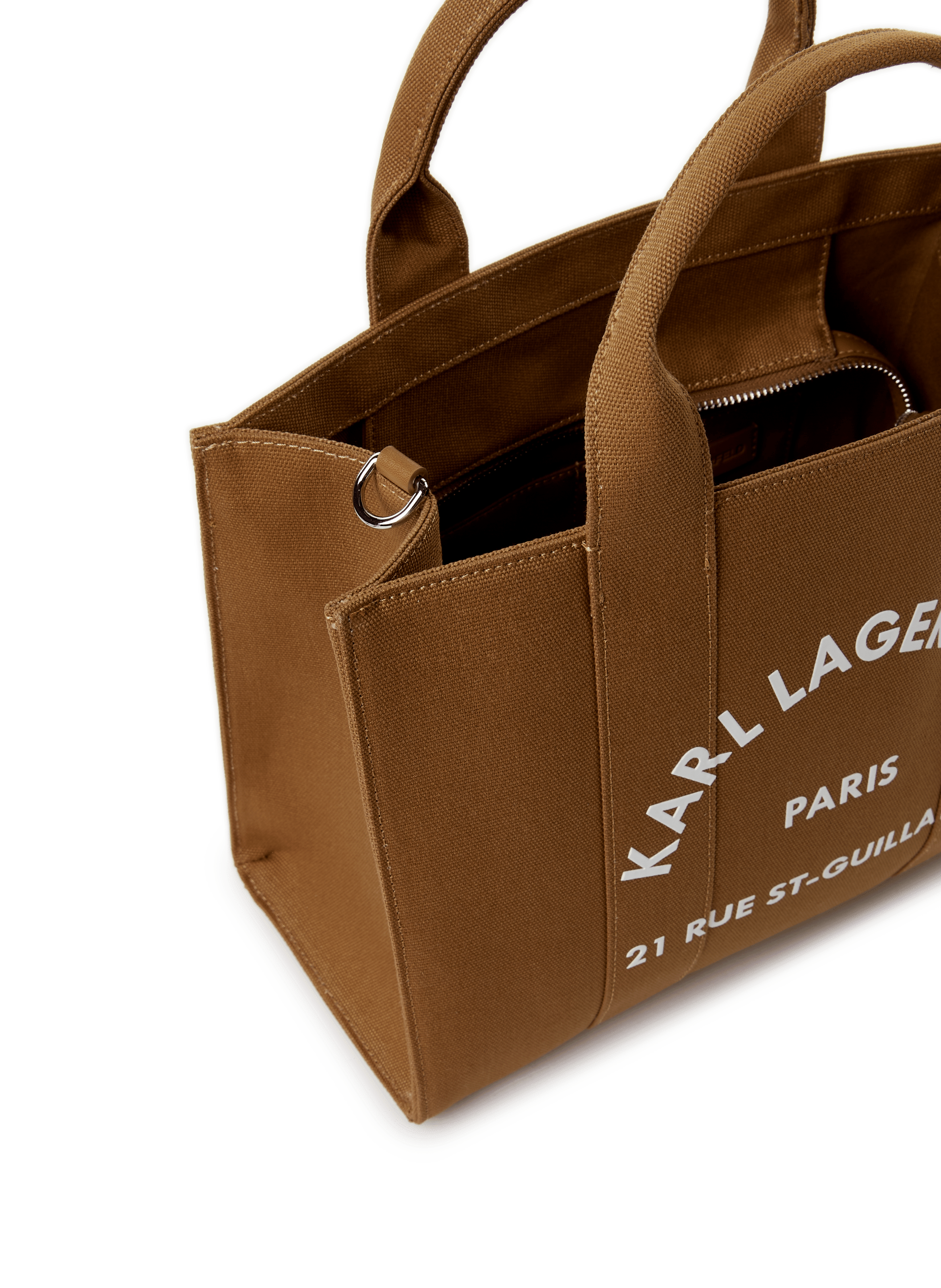 Sac cabas en coton KARL LAGERFELD Marron