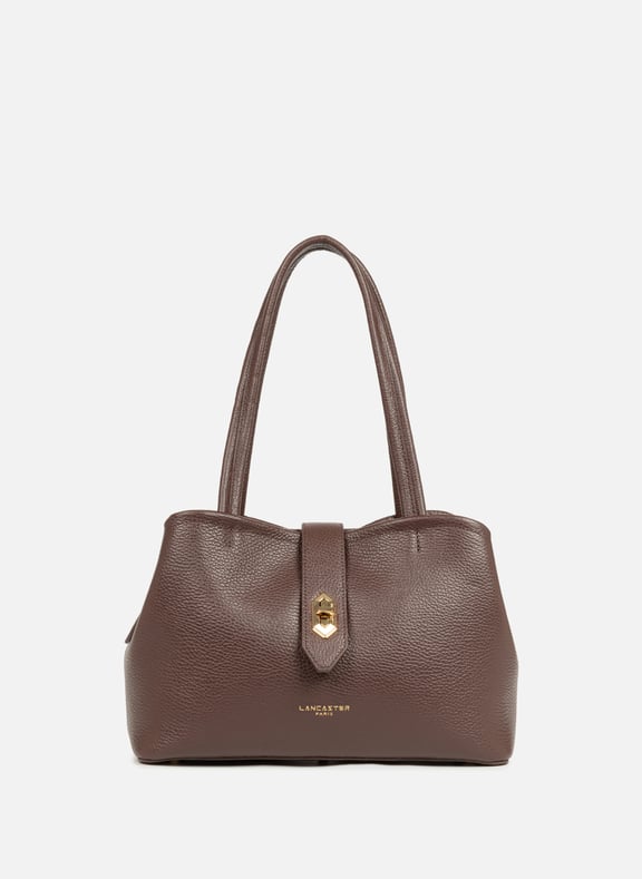 M tote bag - Top Double Brown by LANCASTER LANCASTER M tote bag - Top Double Brown