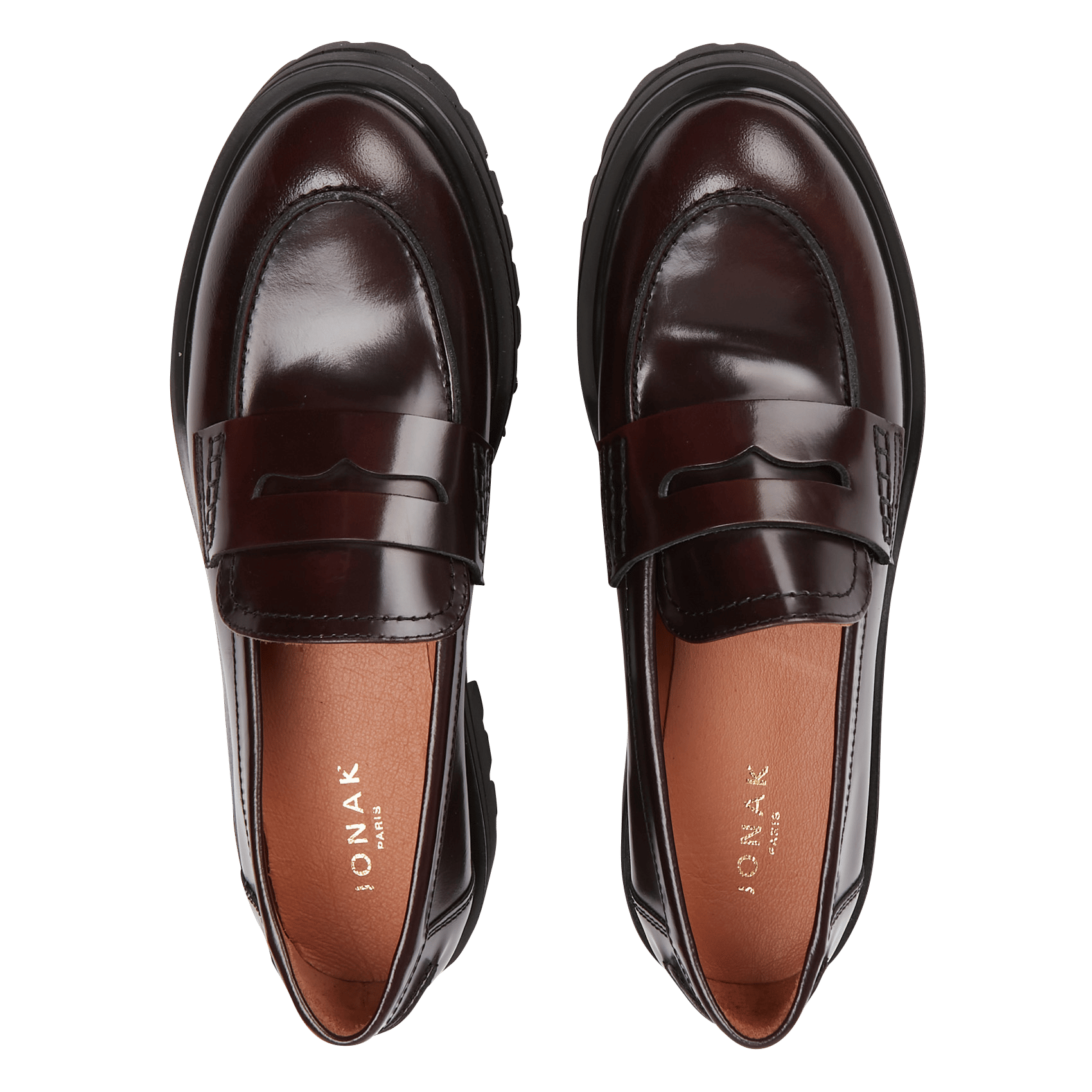 Mocassins en cuir alfi JONAK Rouge