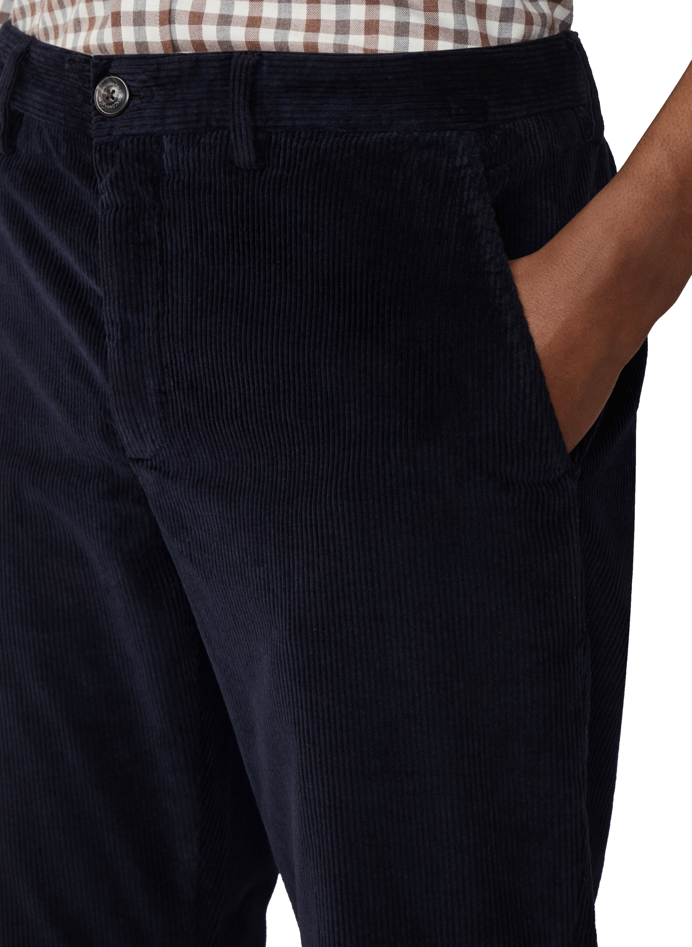 Corduroy chinos FACONNABLE Blue