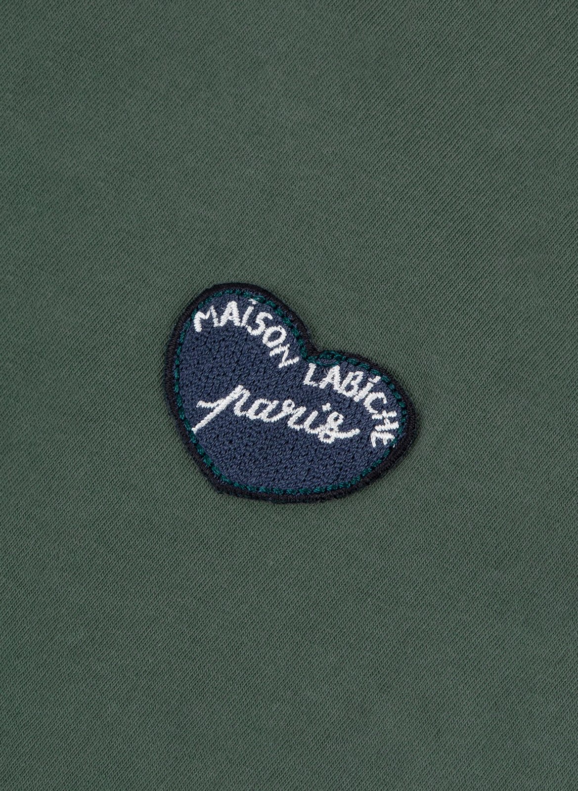 T-shirt droit brodé en coton  MAISON LABICHE Vert