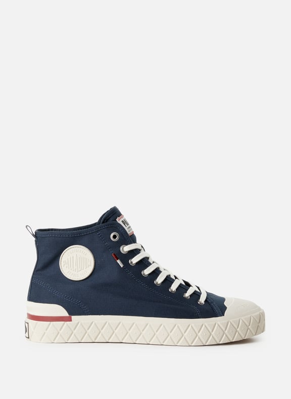 Baskets compensées en coton Bleu by PALLADIUM PALLADIUM Baskets compensées en coton Bleu