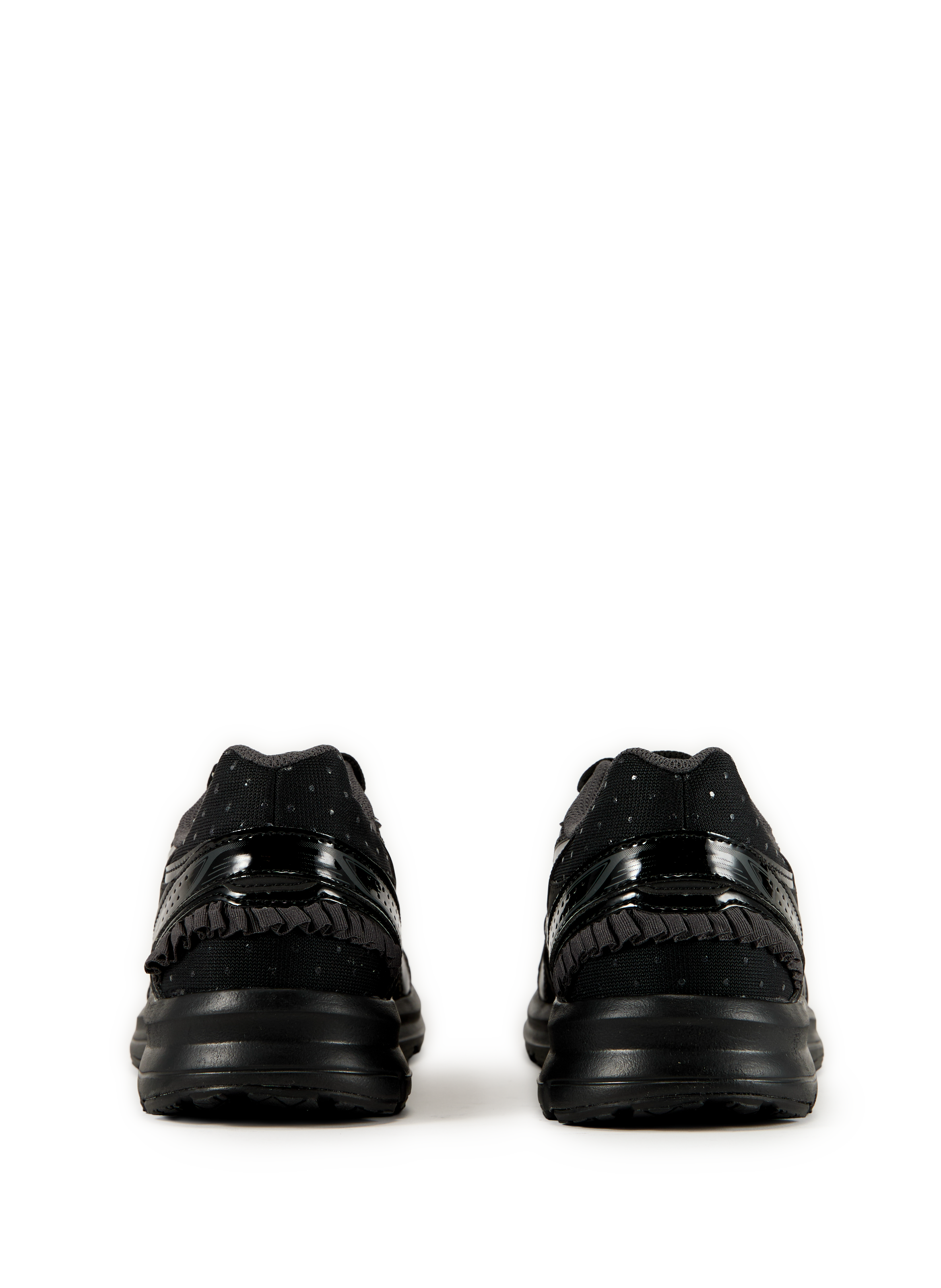 Serrated leather mixed sneakers ASICS Black