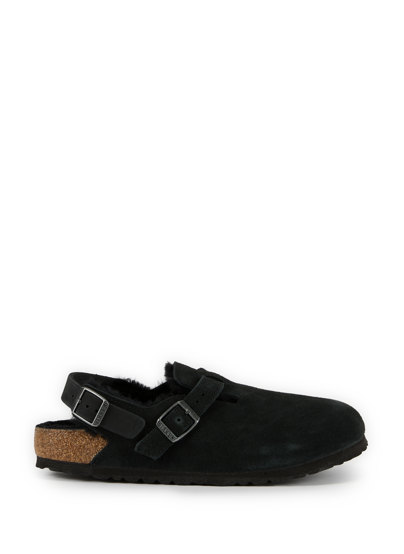 BIRKENSTOCK Mules en cuir suédé Noir