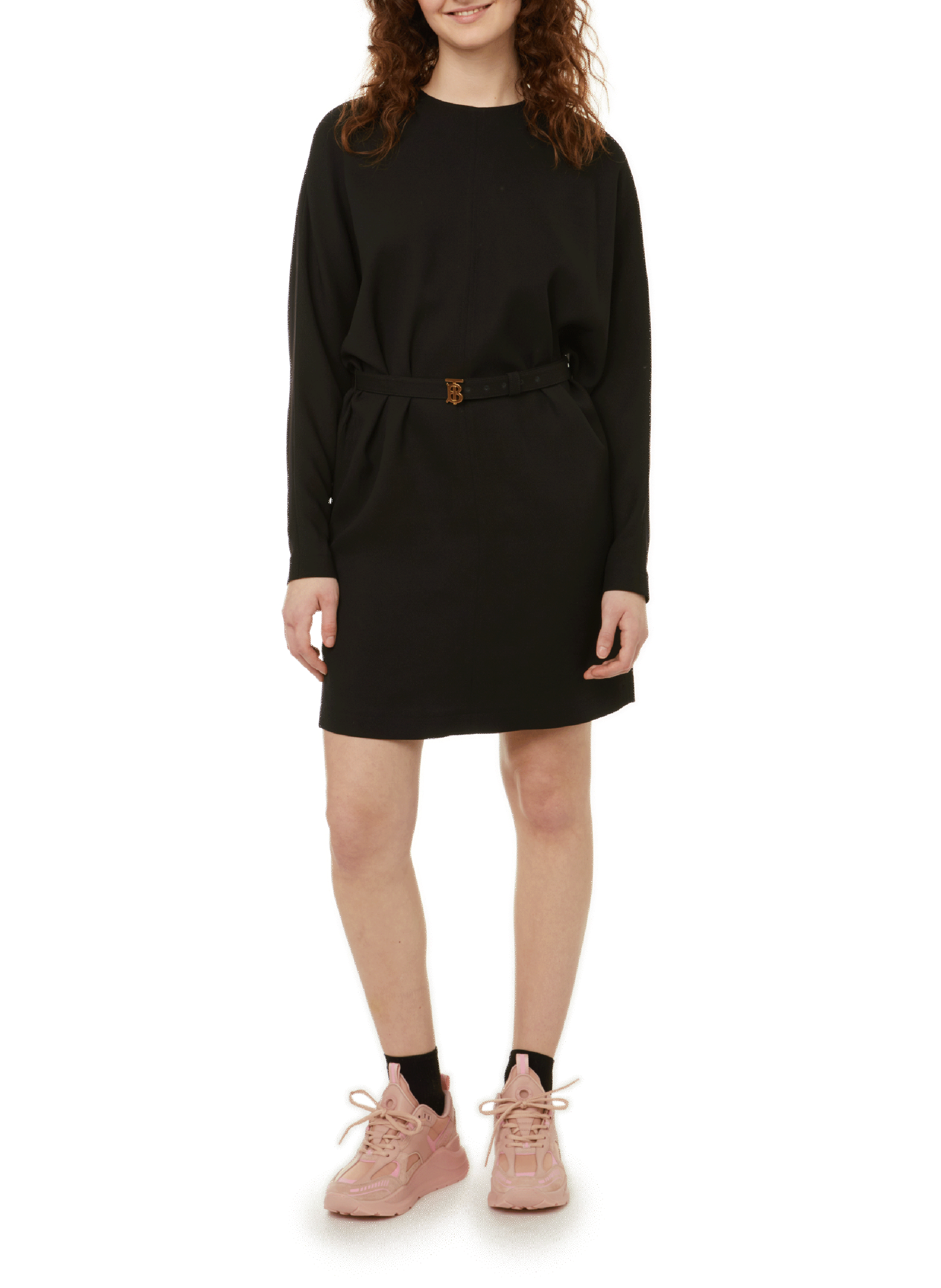 BURBERRY Robe courte Gabby en soie Noir