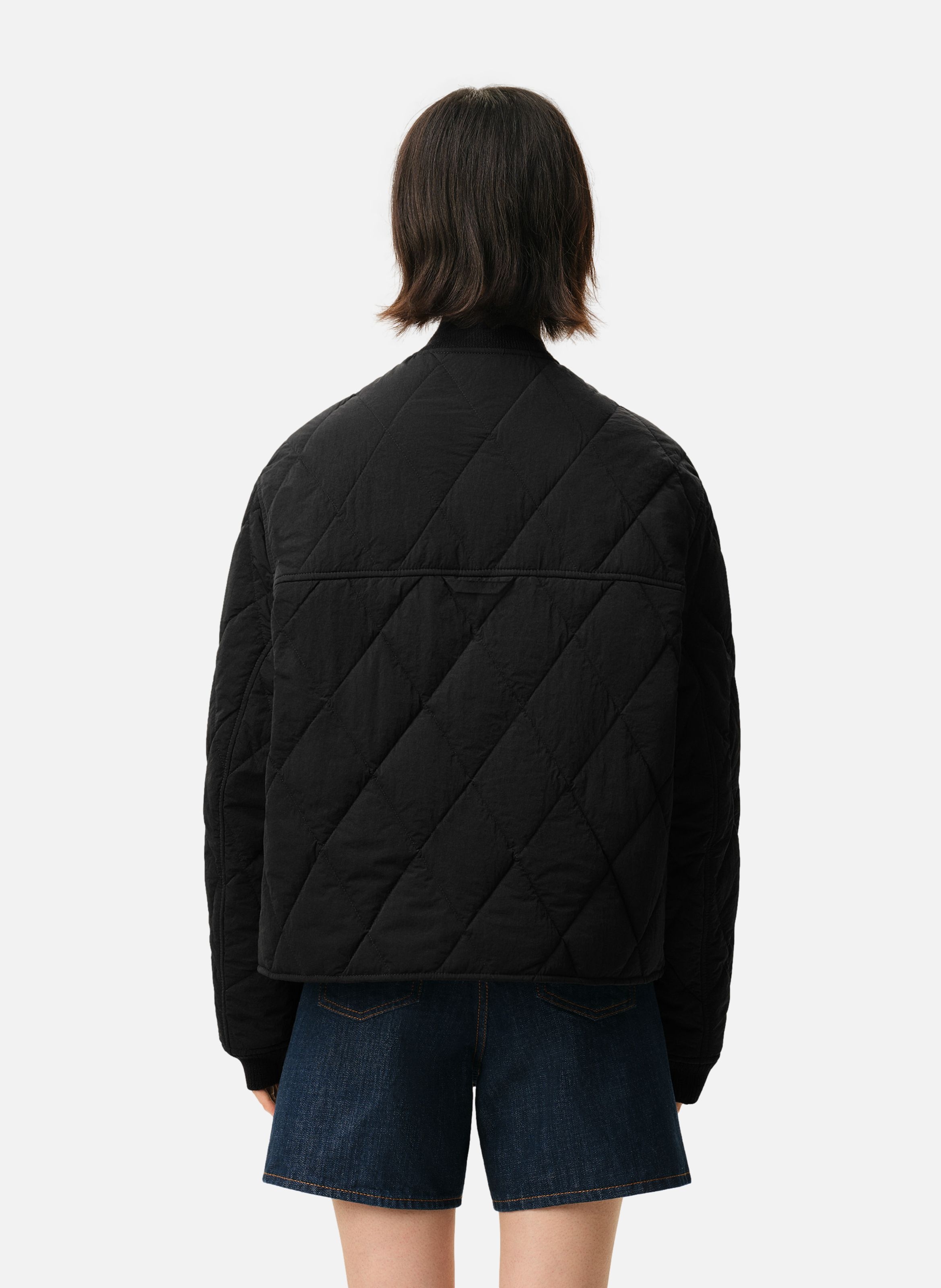 Veste rembourrée unisexe en nylon AMI PARIS Noir