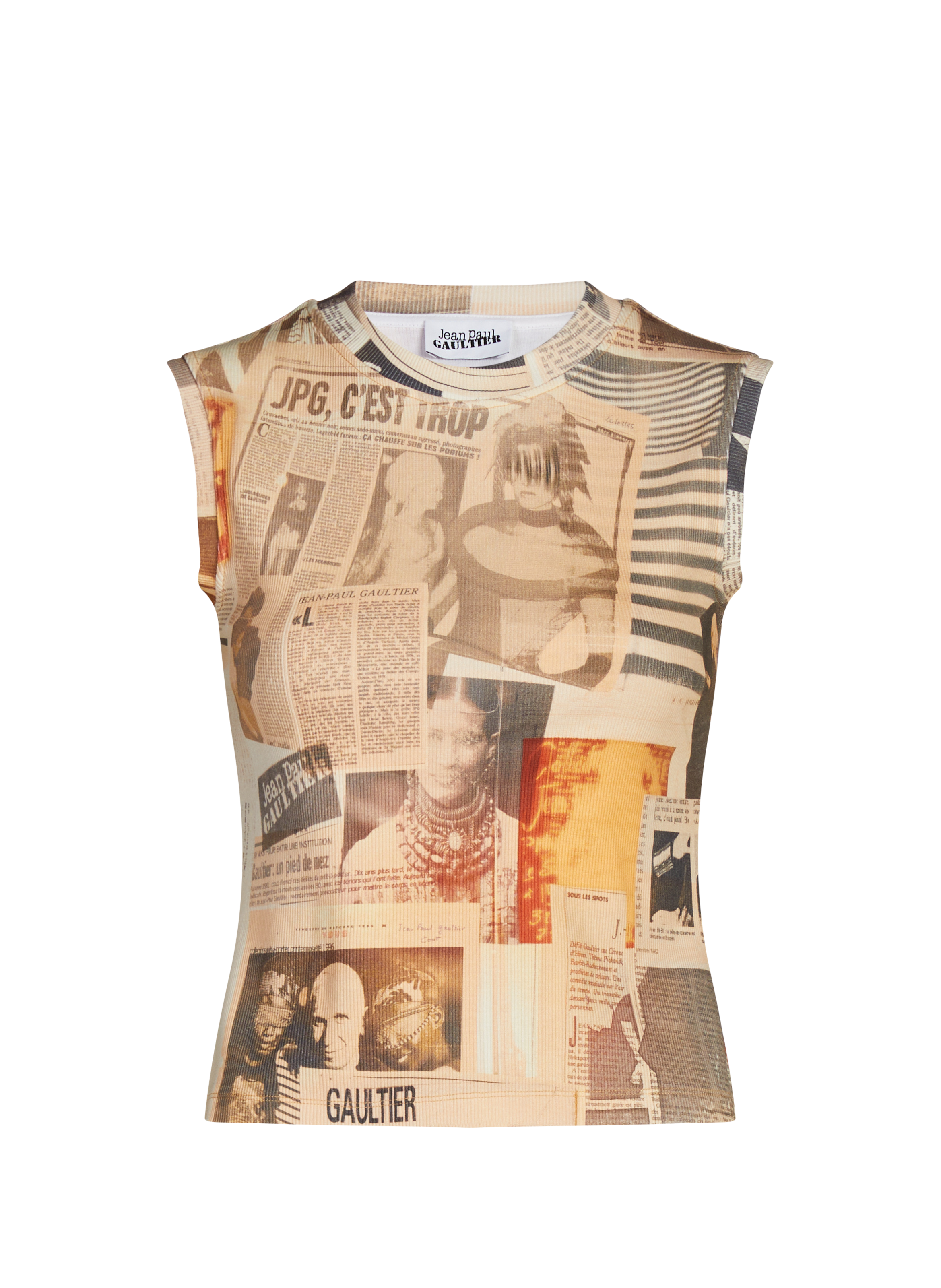 Top imprimé en coton mélangé JEAN PAUL GAULTIER Multicolore