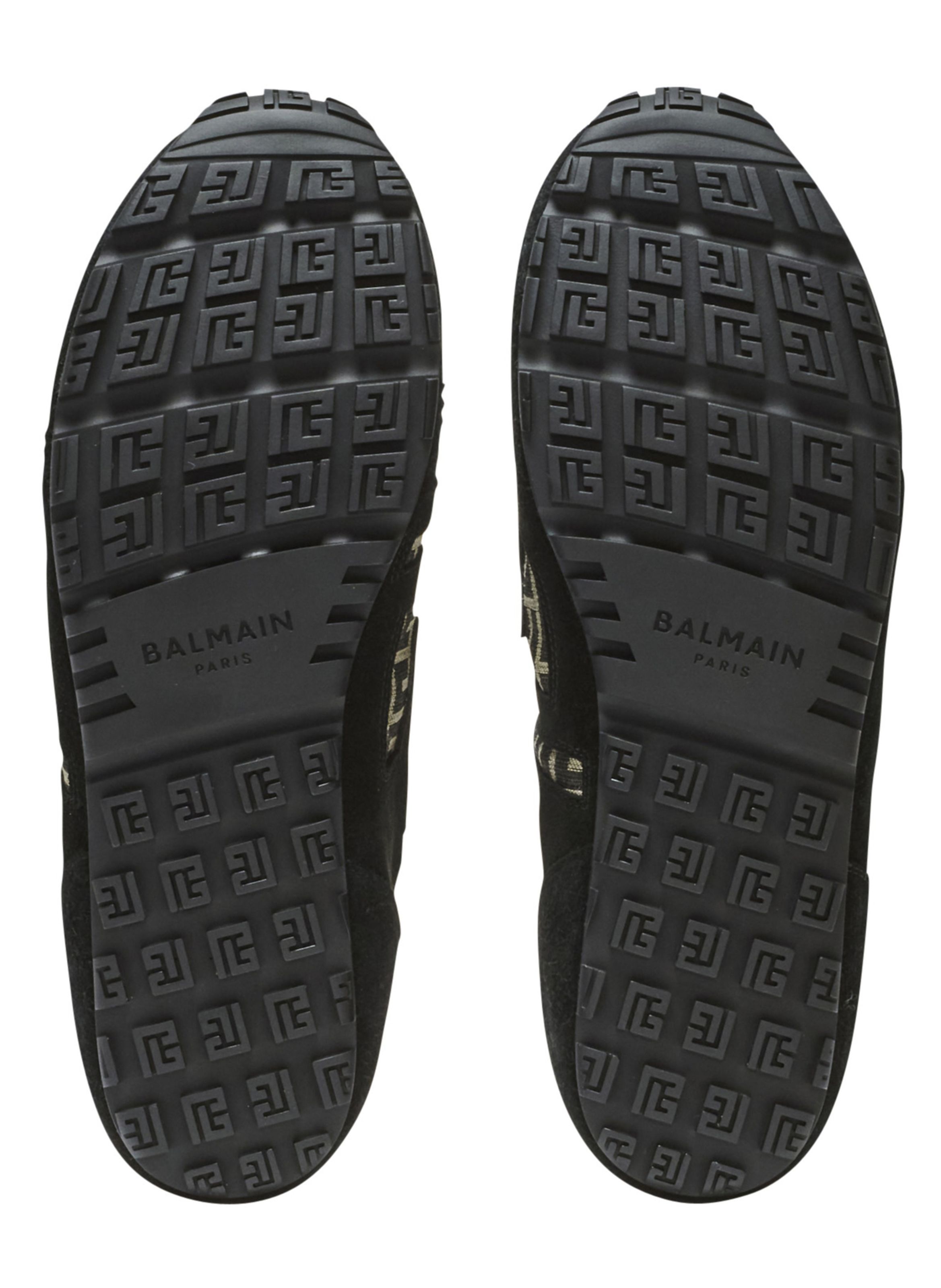Baskets racer 45 en jacquard monogramme BALMAIN Noir