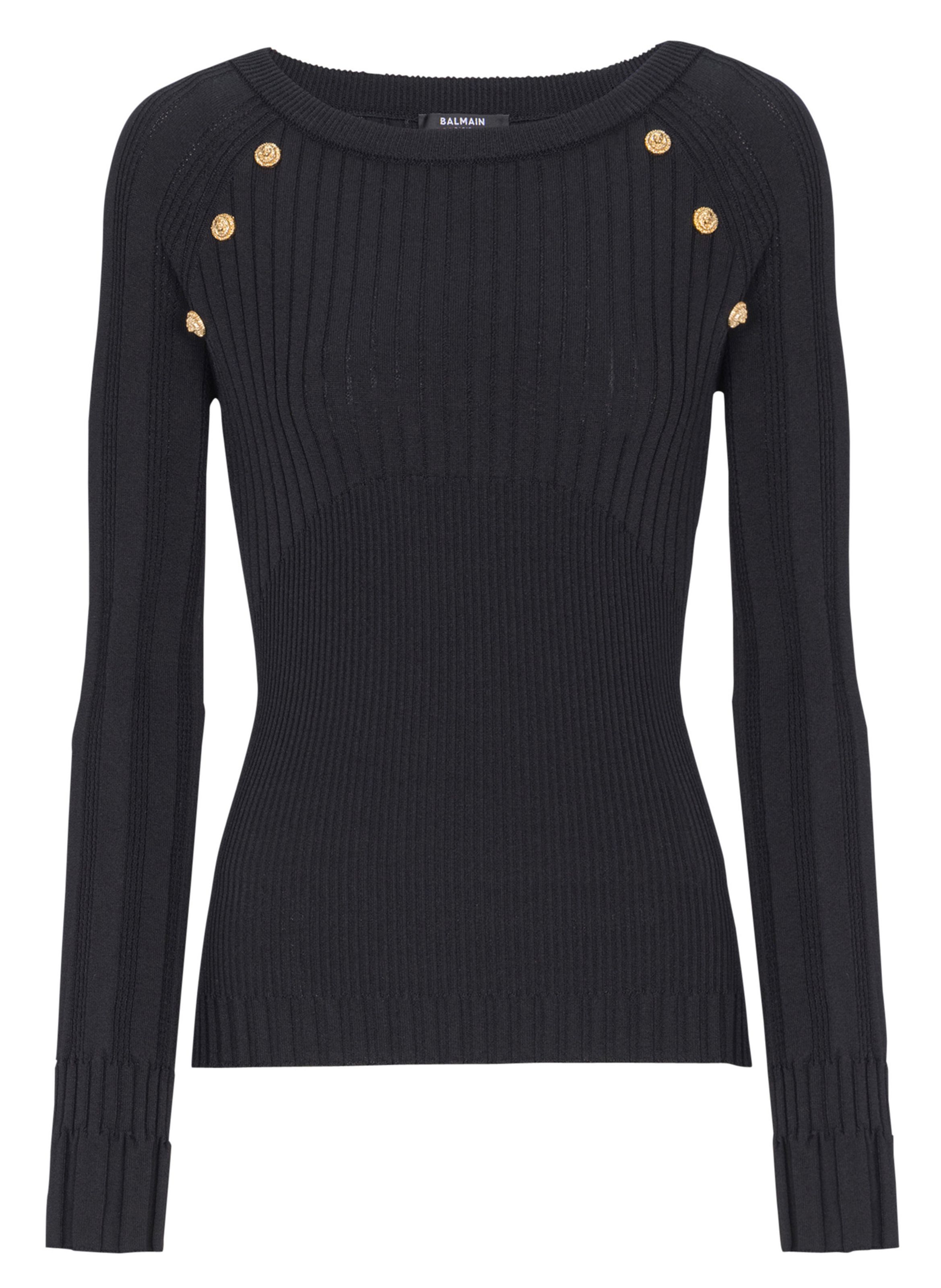 Top en maille avec boutons BALMAIN Noir
