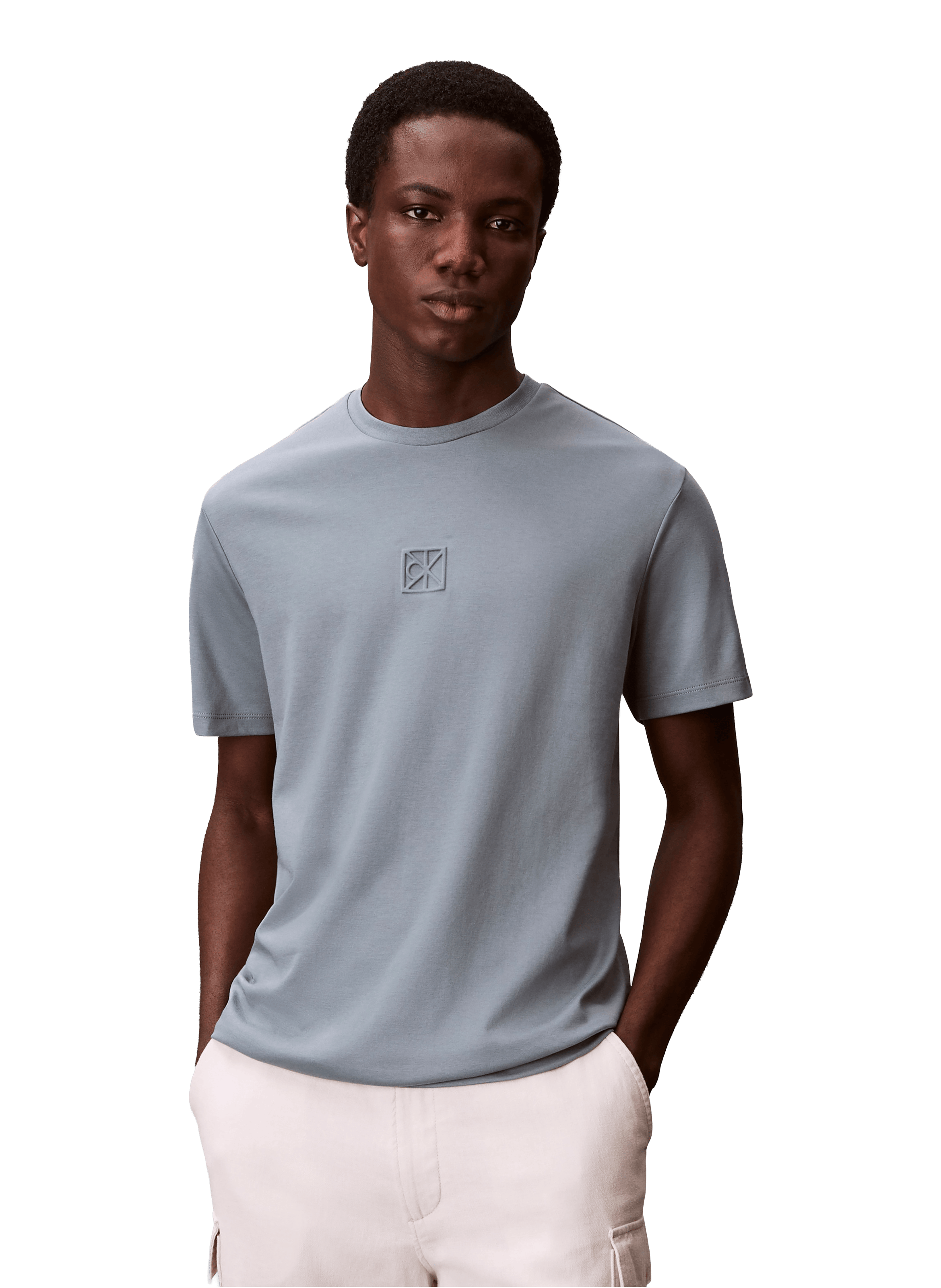 Cotton Logo T-shirt CALVIN KLEIN Blue