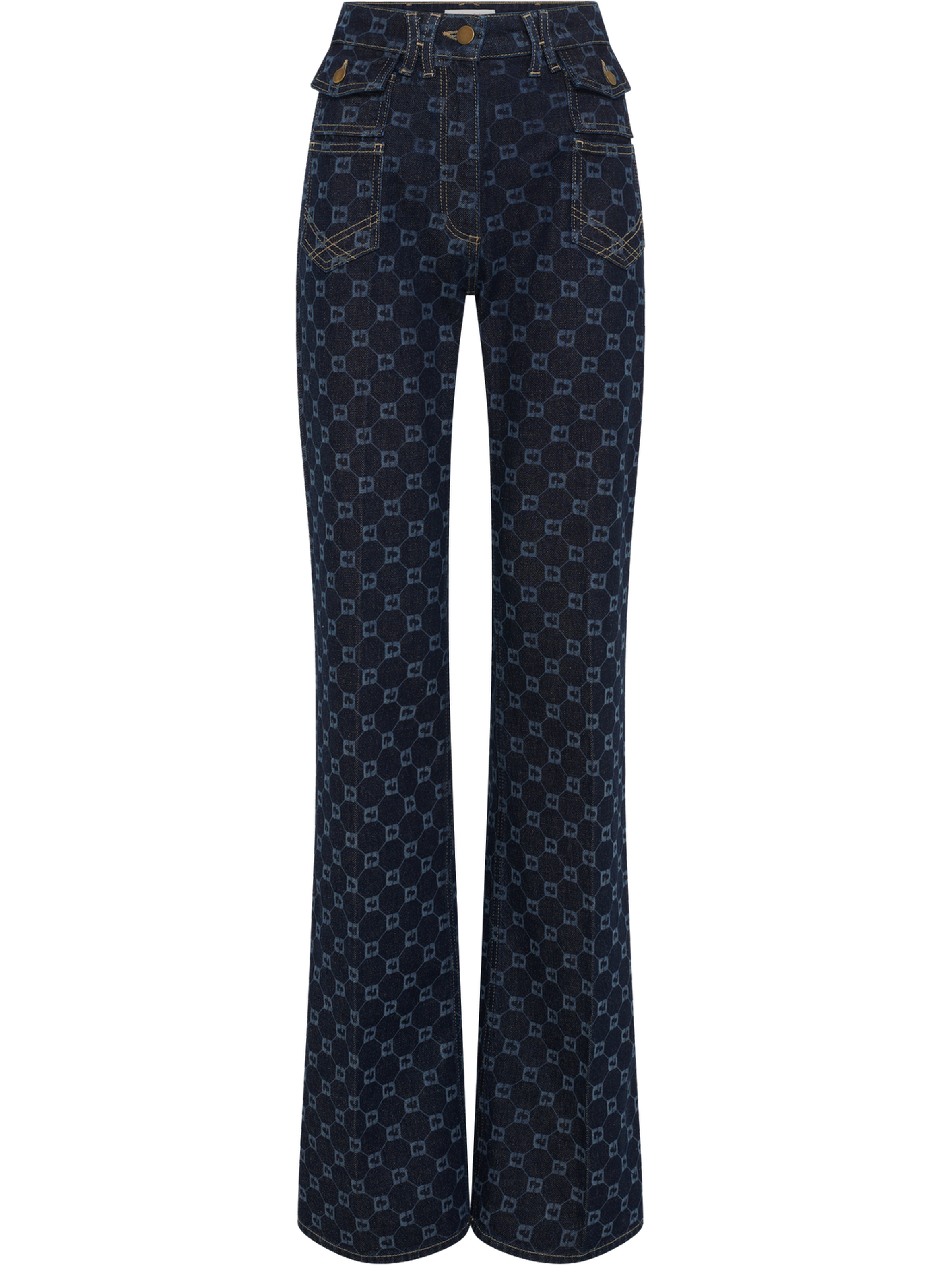 Jean flare à monogramme - anna GERARD DAREL Bleu