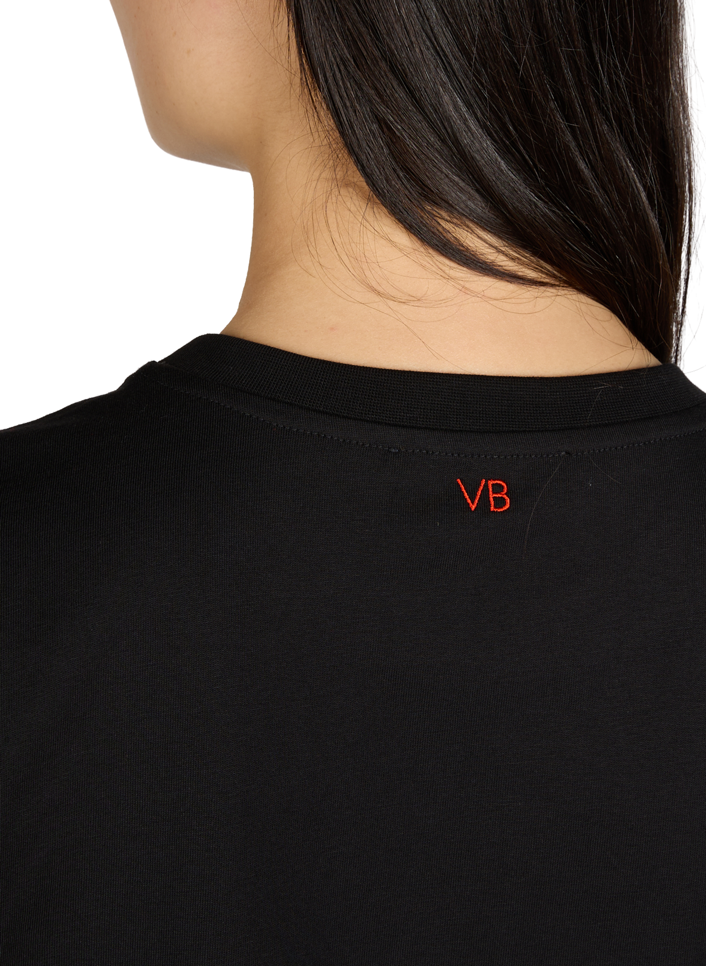 T-shirt en coton organique VICTORIA BECKHAM Noir