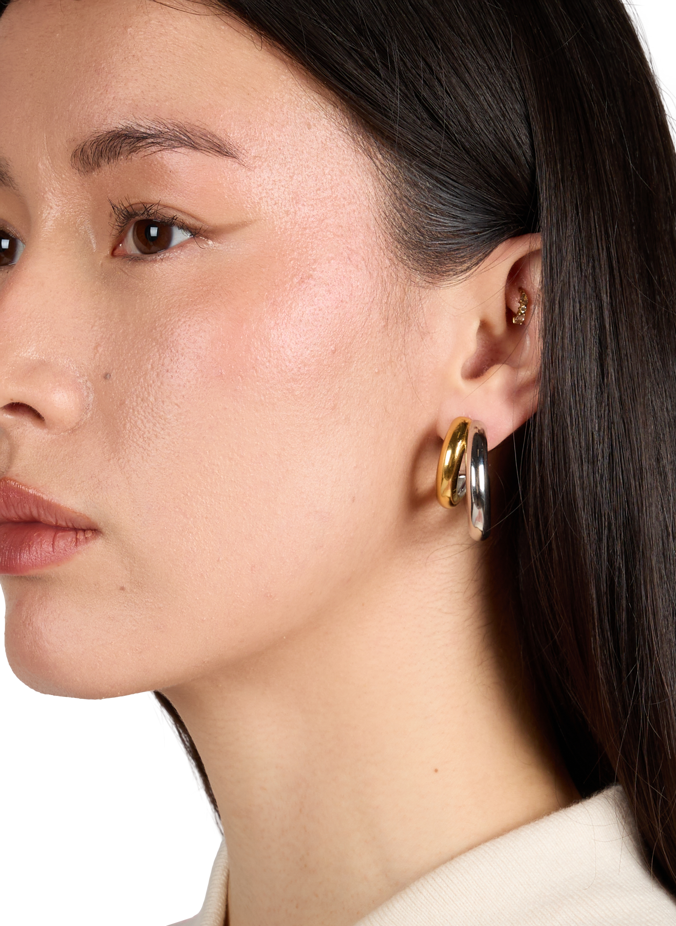 Double Dew earrings  AU PRINTEMPS PARIS Silver