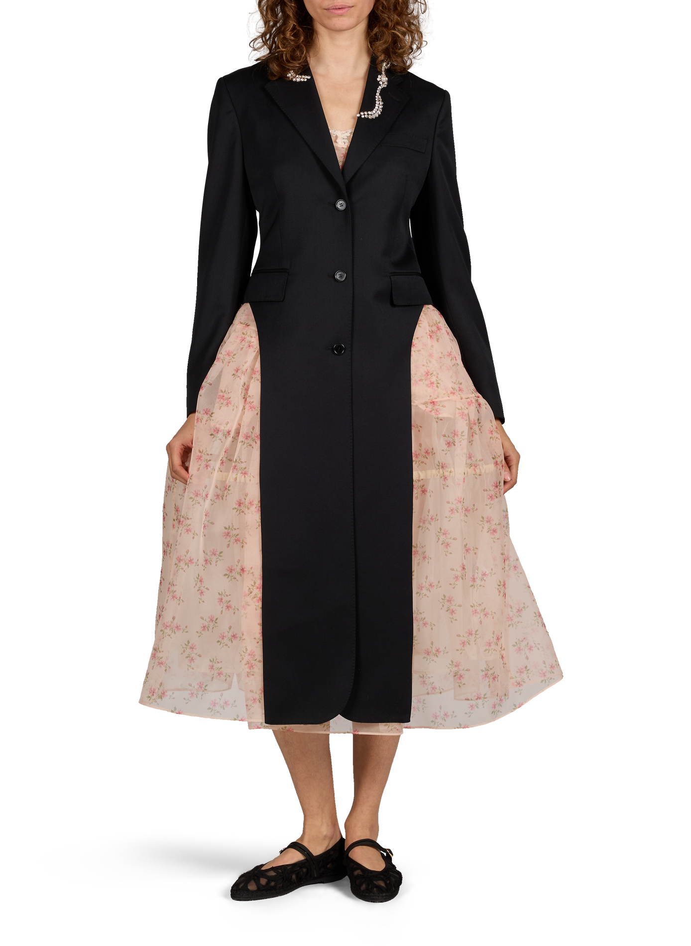 Long tailcoat in blended wool SIMONE ROCHA Black