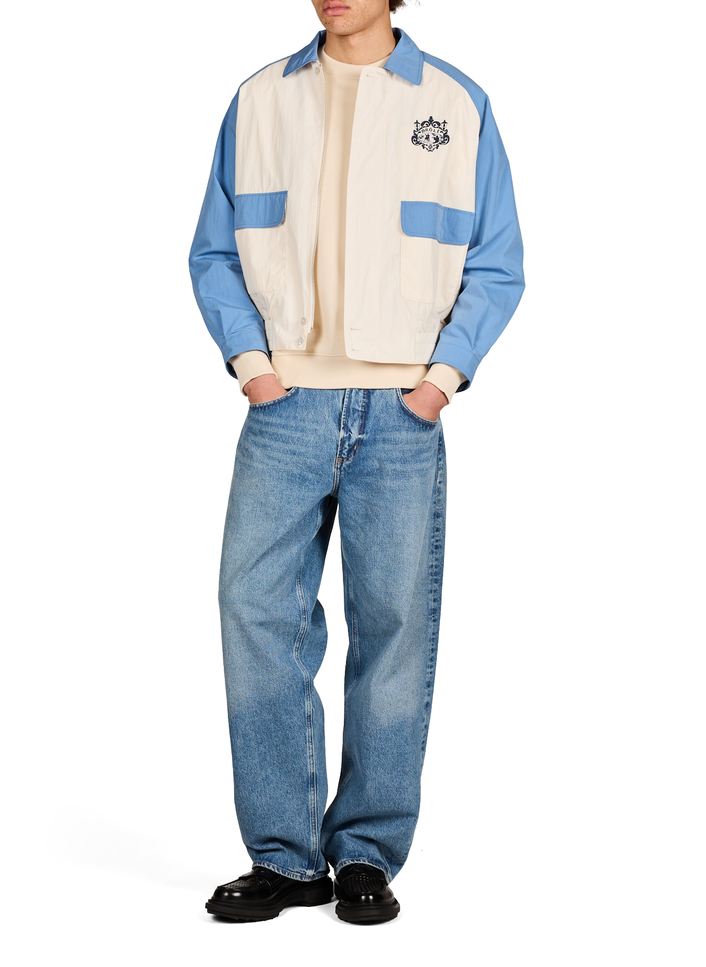 Straight jacket with classic printed collar DROLE DE MONSIEUR Beige