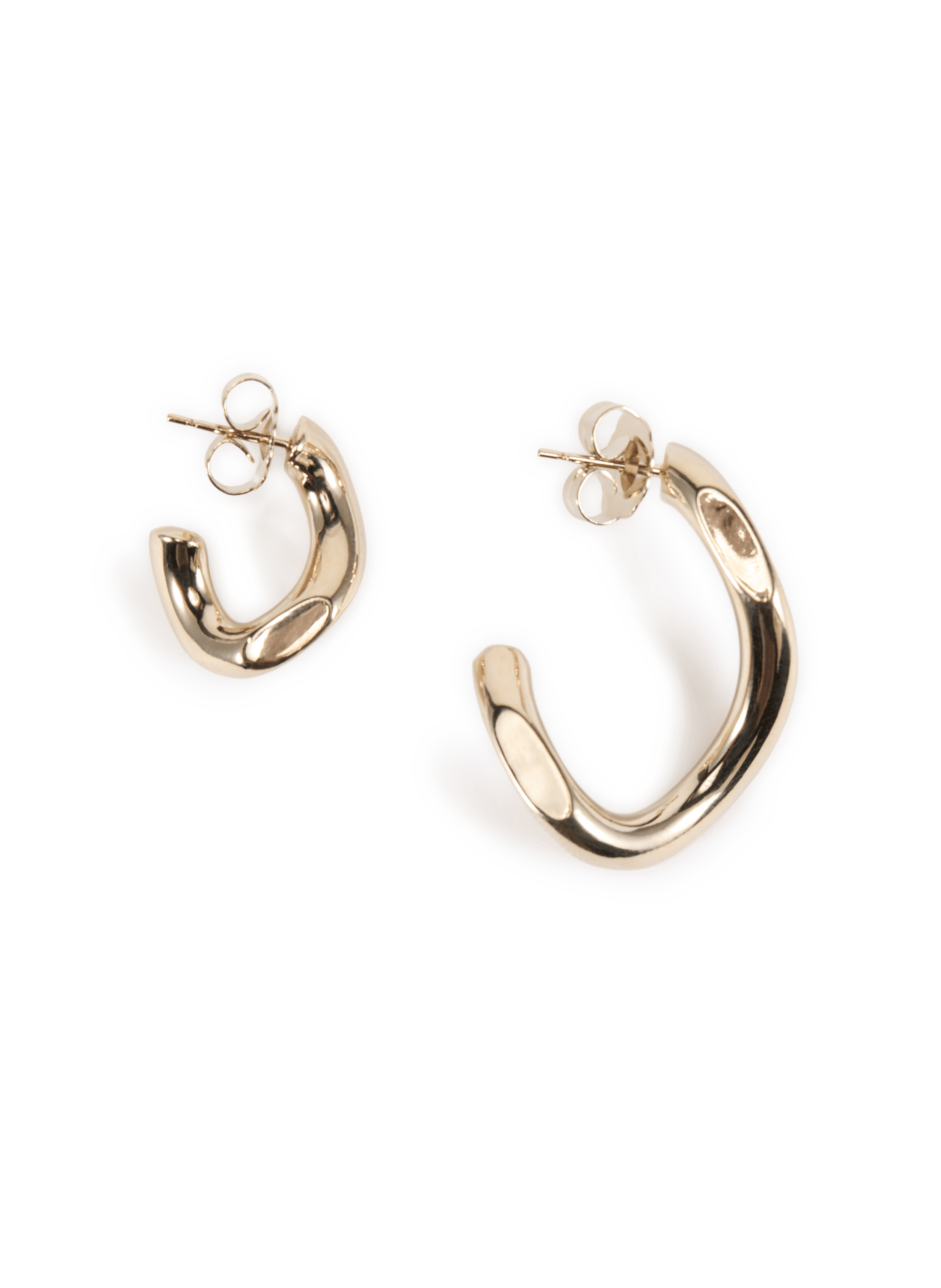 Boucles d'oreilles torsadées Yara en laiton JUSTINE CLENQUET Doré