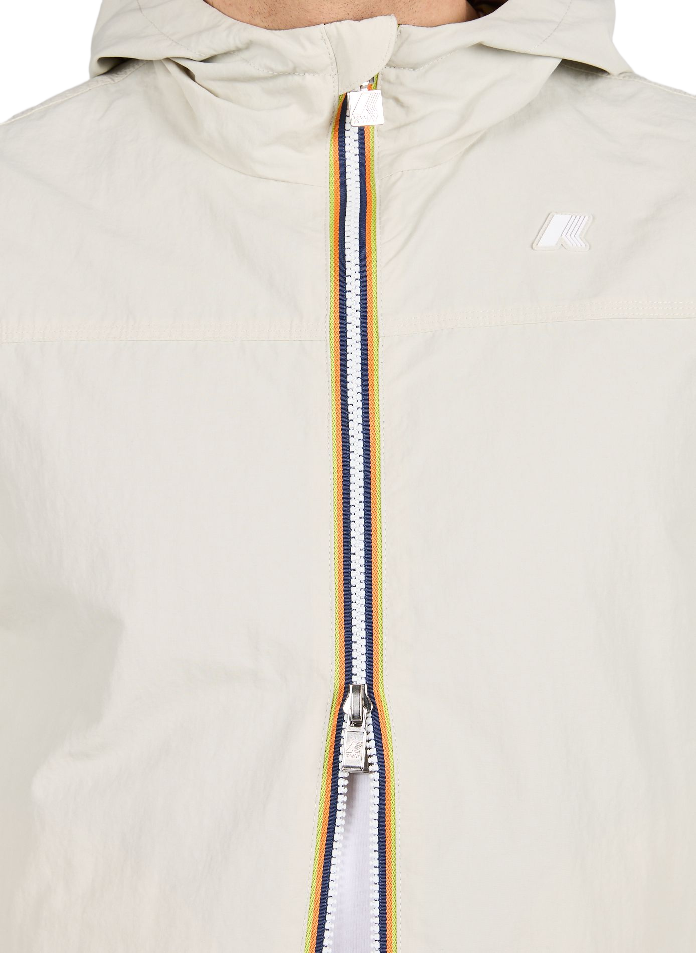 Reversible lightweight cotton blend jacket K-WAY Green