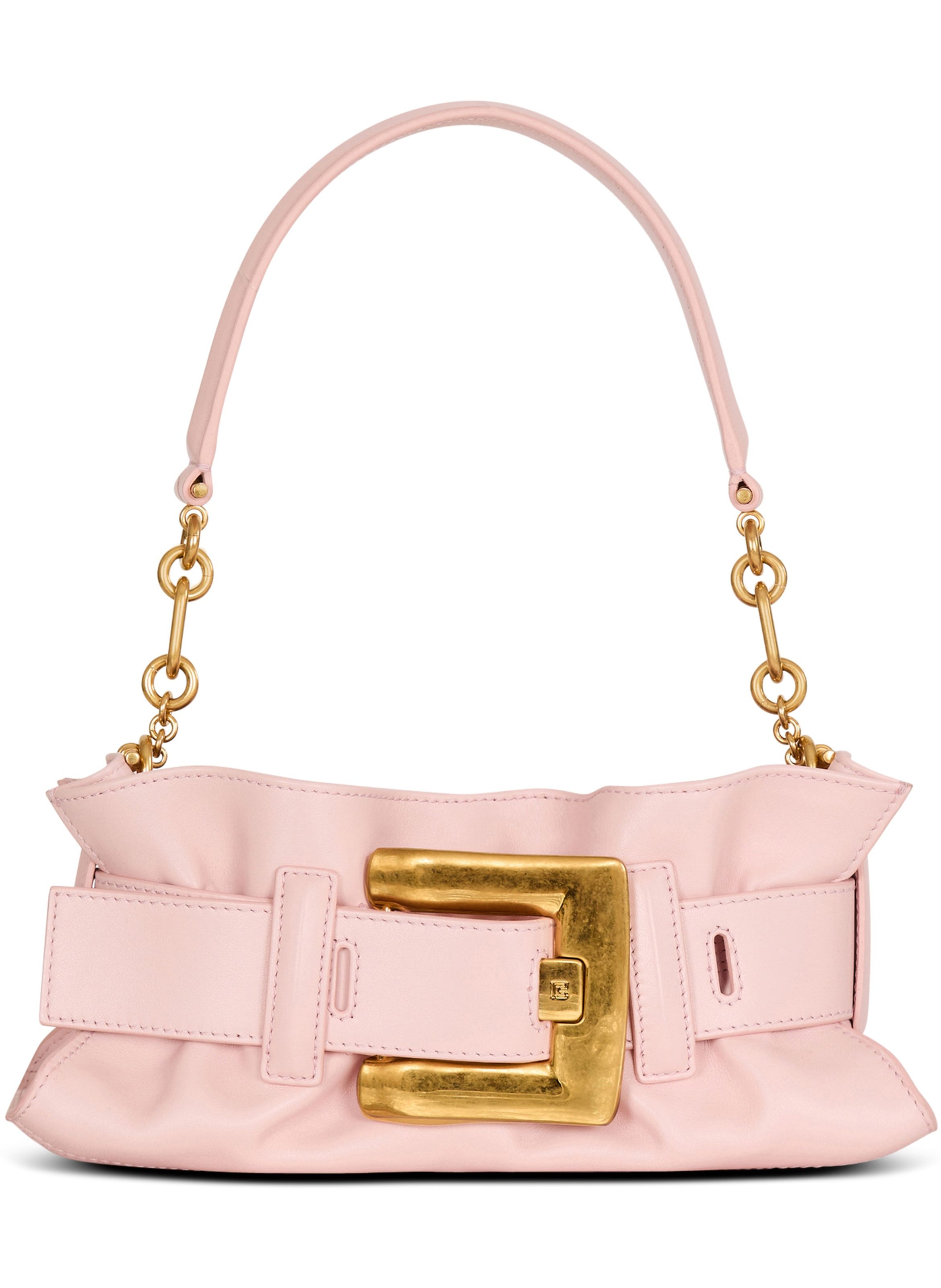 Sac anthem mini en cuir lisse BALMAIN Rose