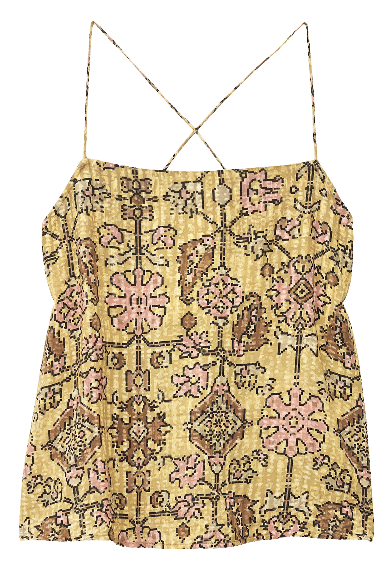 Top col droit imprimé pamela BA&SH Jaune