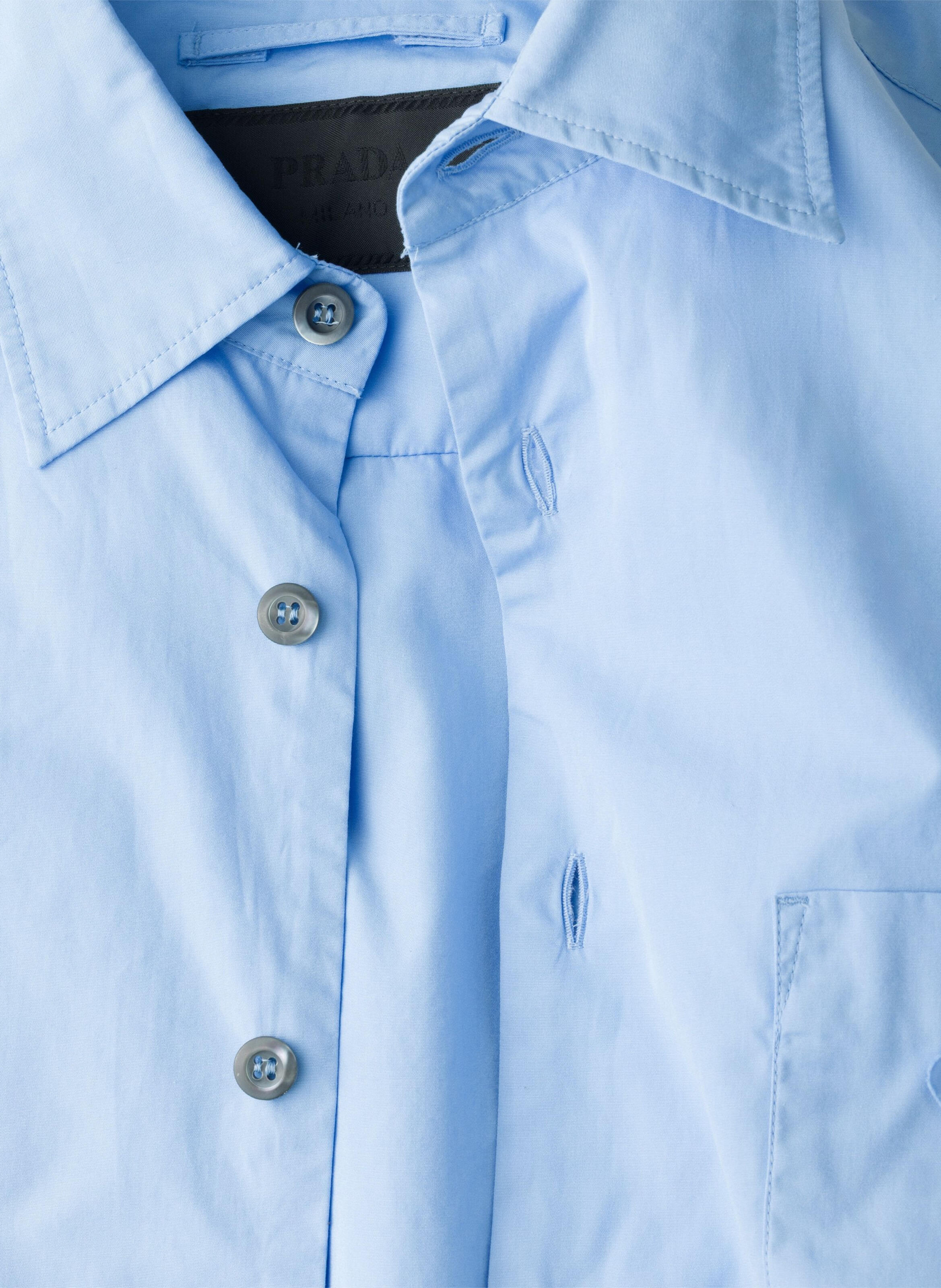 Chemise en coton PRADA Bleu