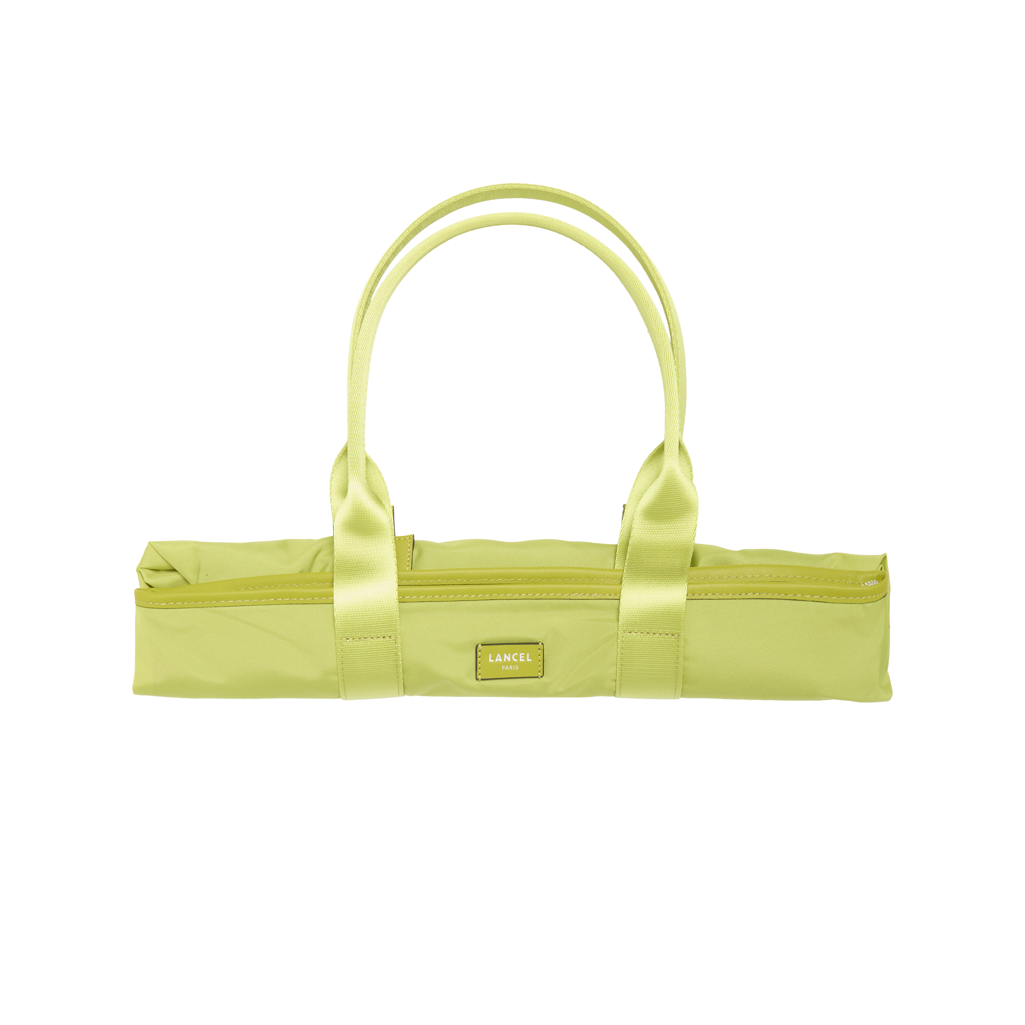 Sac cabas lancel en nylon recyclé et cuir de vachette lisse - tropical, format unique, 43 x 27 x 2 cm LANCEL Vert