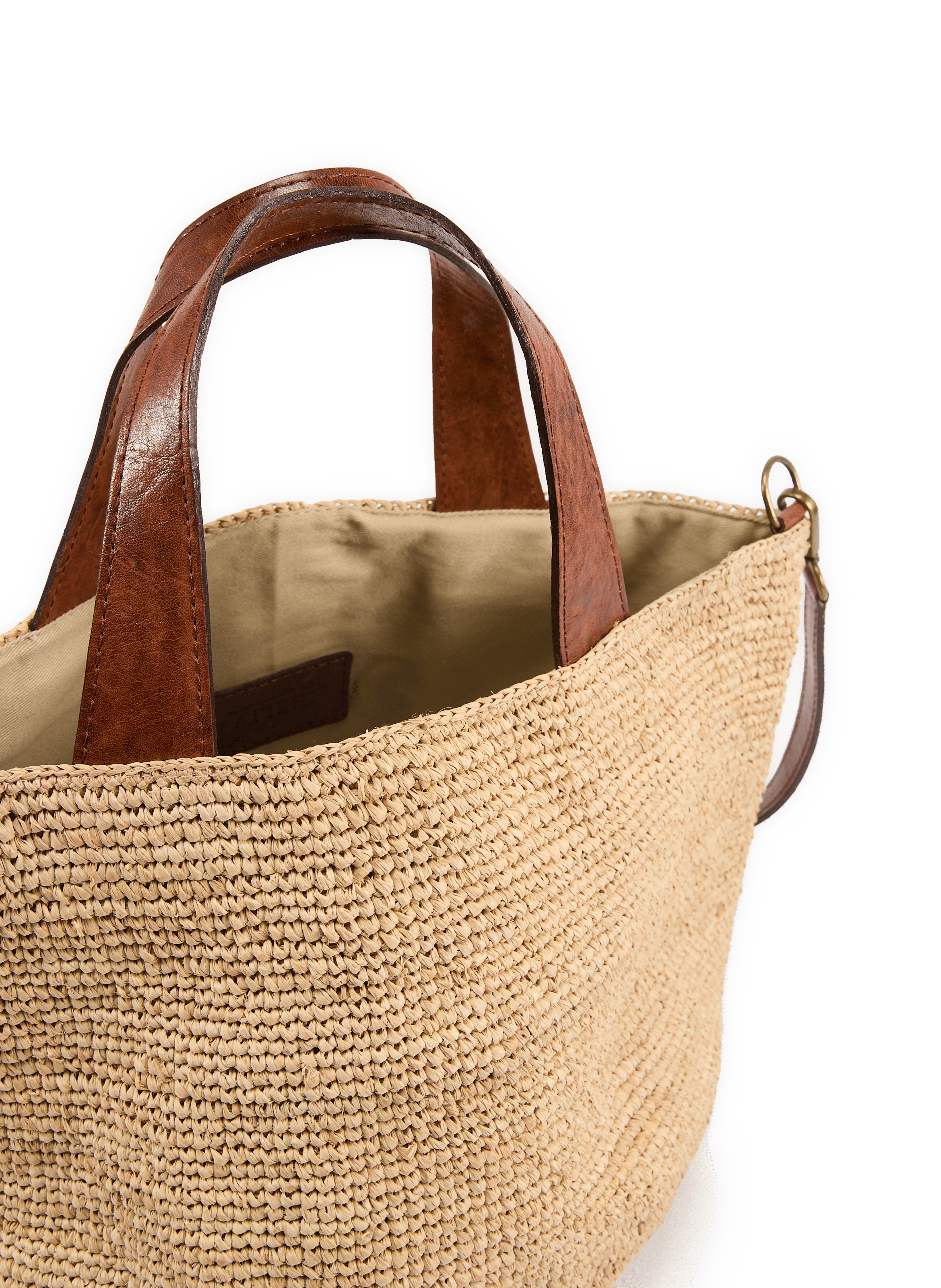 Mirozy raffia and cotton bag IBELIV Beige