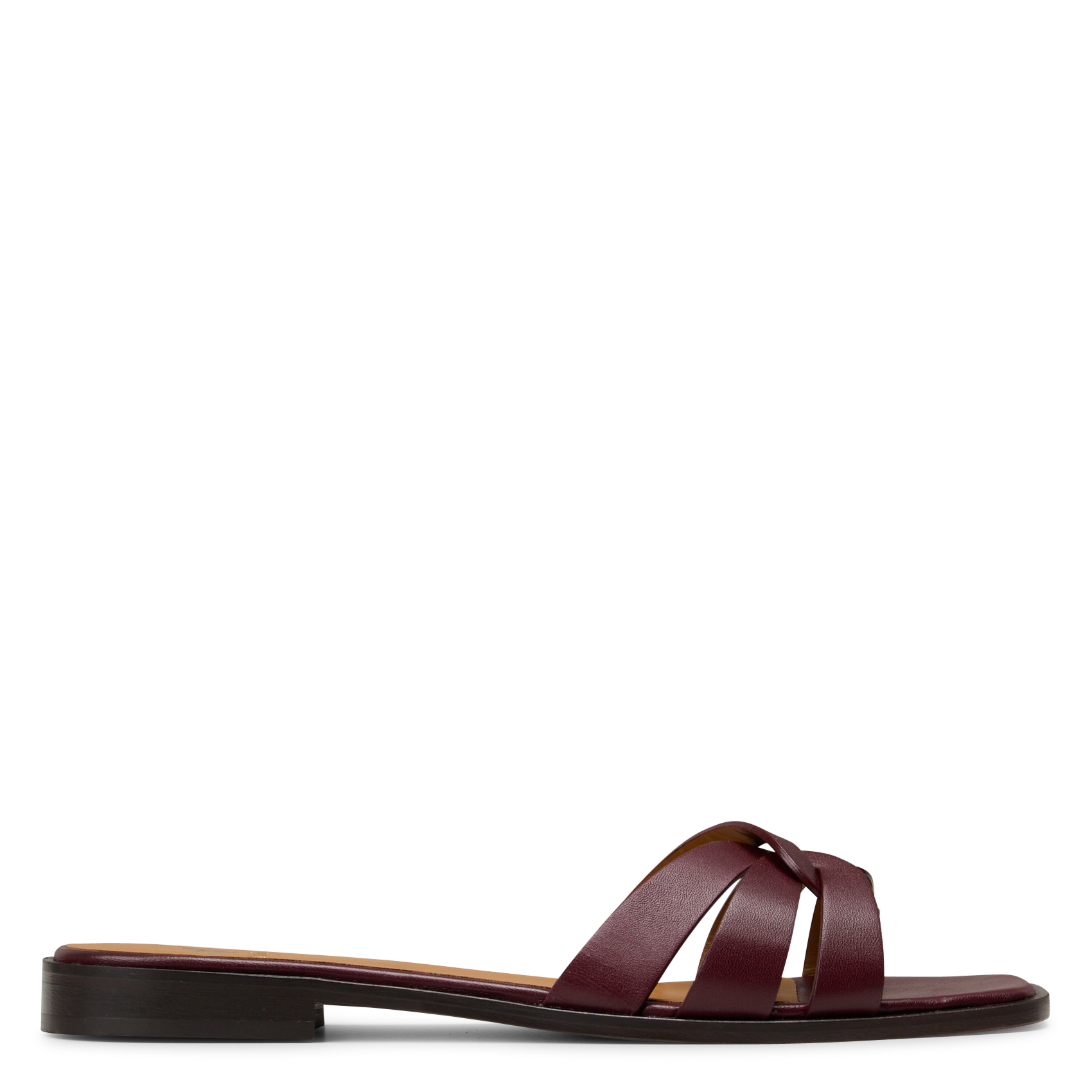 Sandales plates en cuir thaïs BOBBIES Red