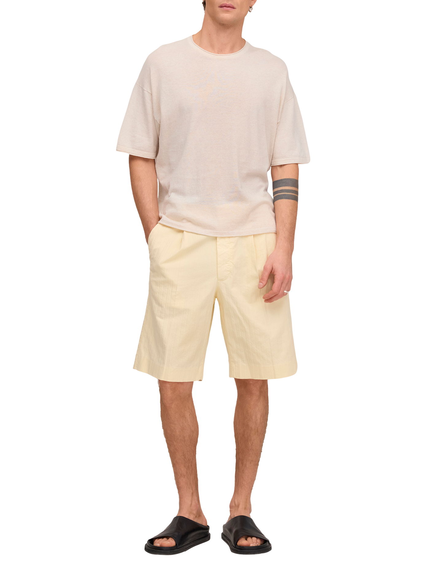 Striped Kay cotton shorts NN.07 Beige
