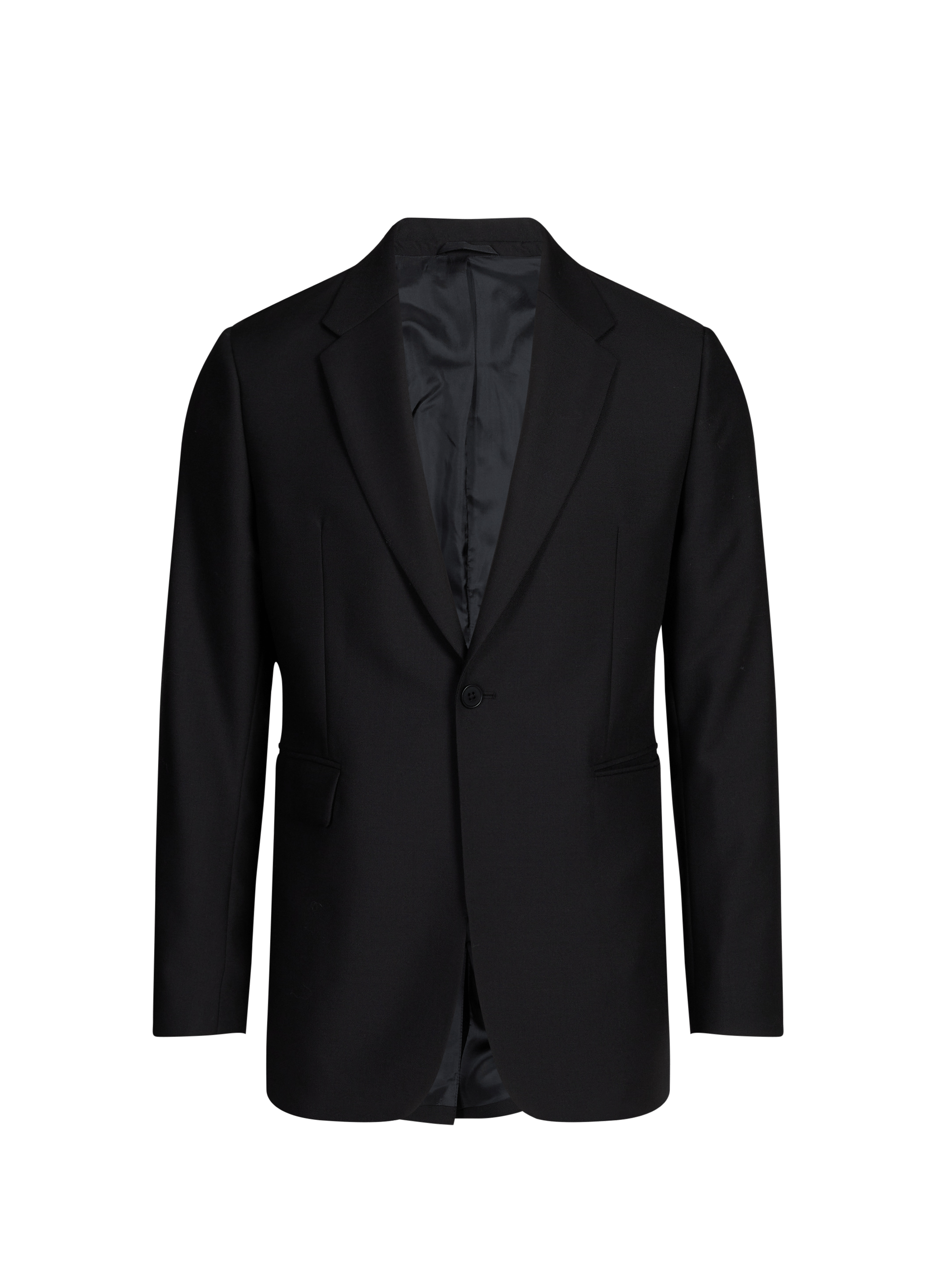 Veste de costume unie en laine SAISON 1865 Noir