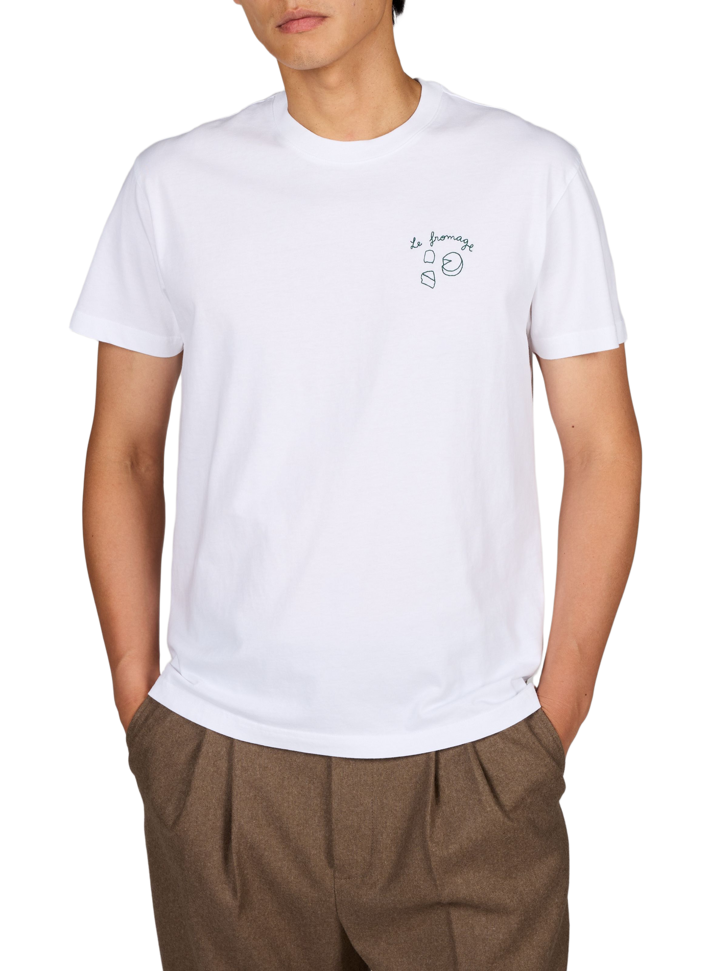 T-shirt "The Cheese" with cotton embroidery MAISON LABICHE Pink