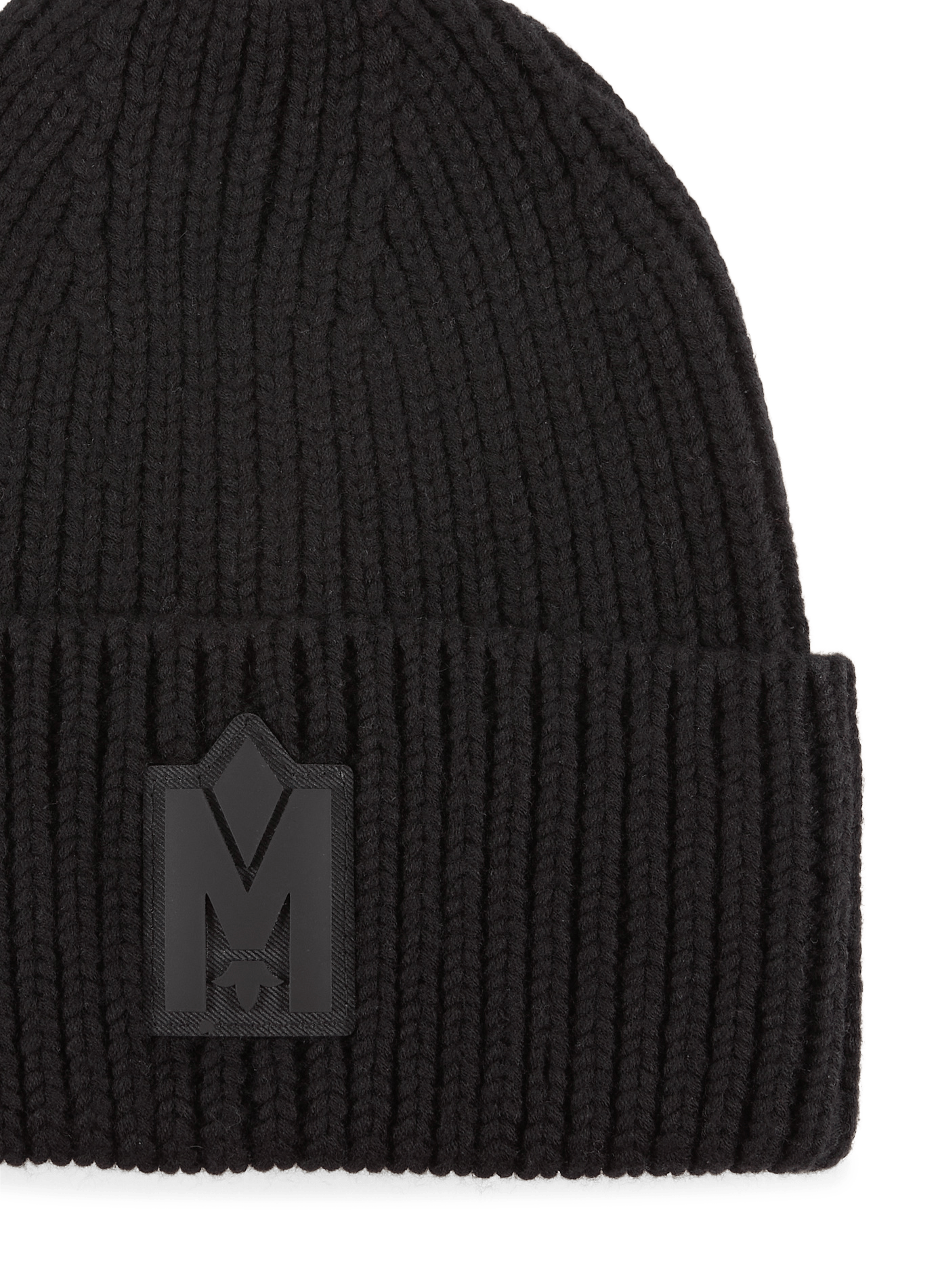 Bonnet en maille en laine mélangé | Noir MACKAGE Homme