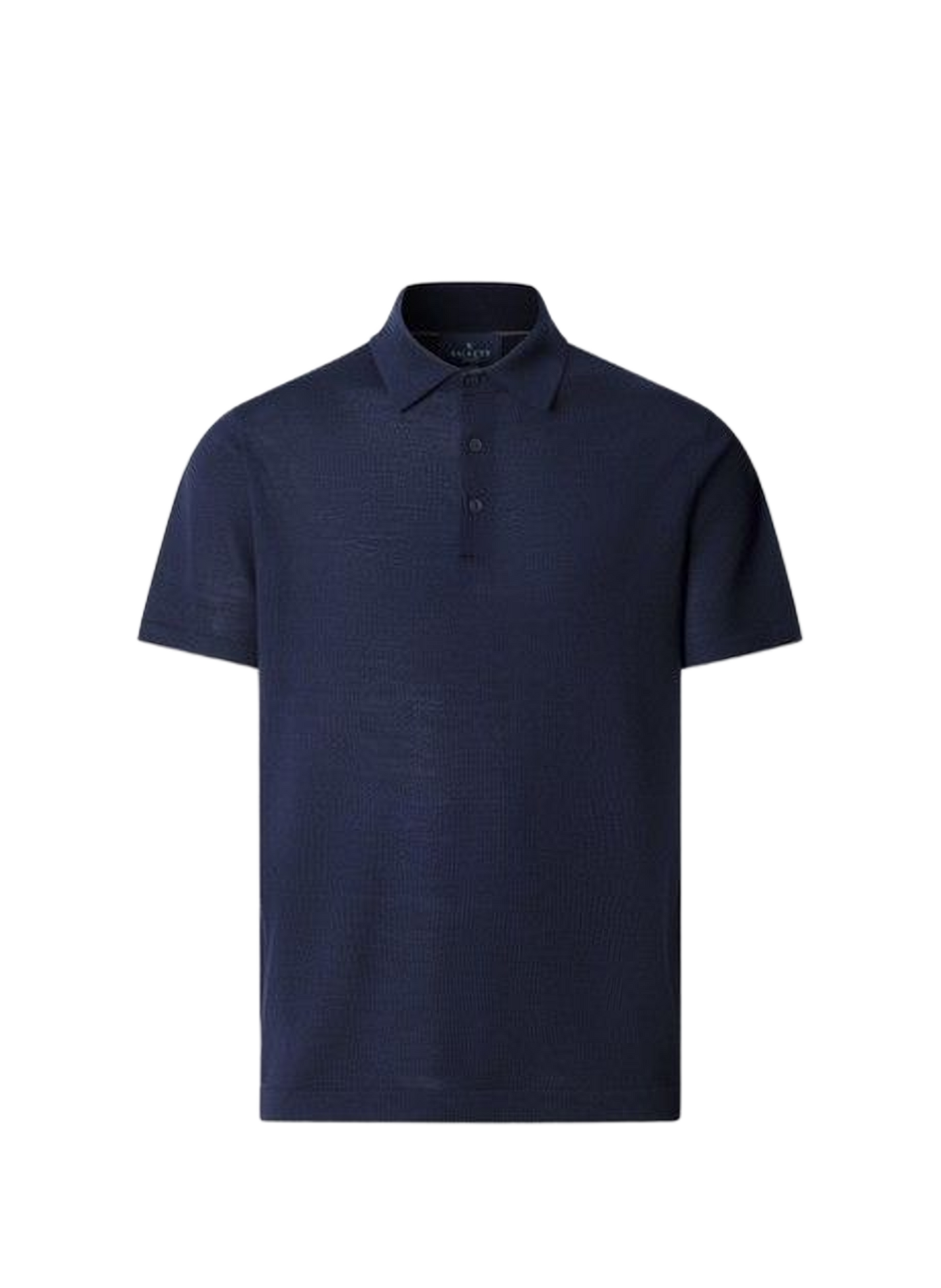 Polo droit en laine et soie HACKETT Bleu
