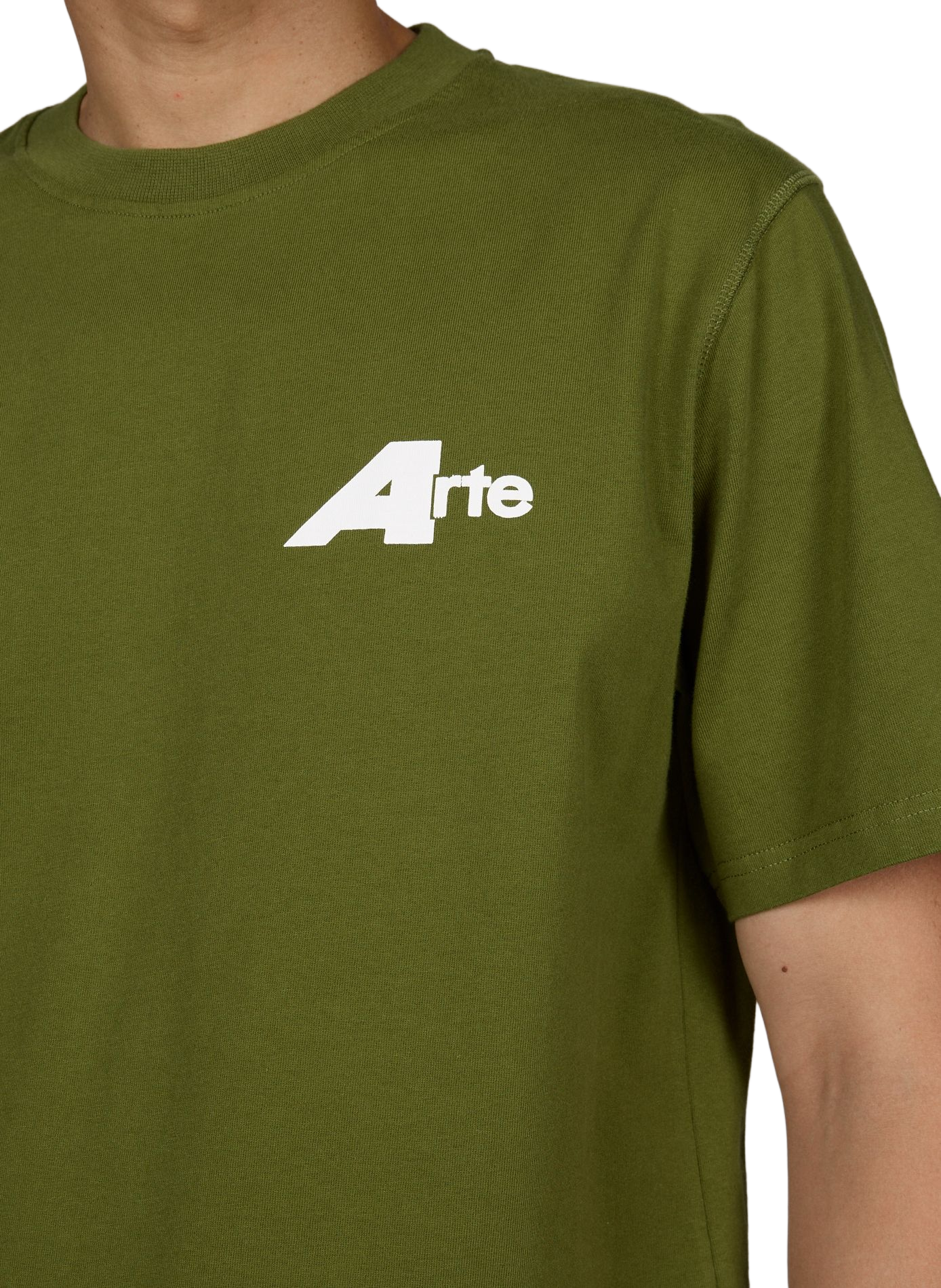 Tee-shirt oversized round neck in printed cotton ARTE ANTWERP Green