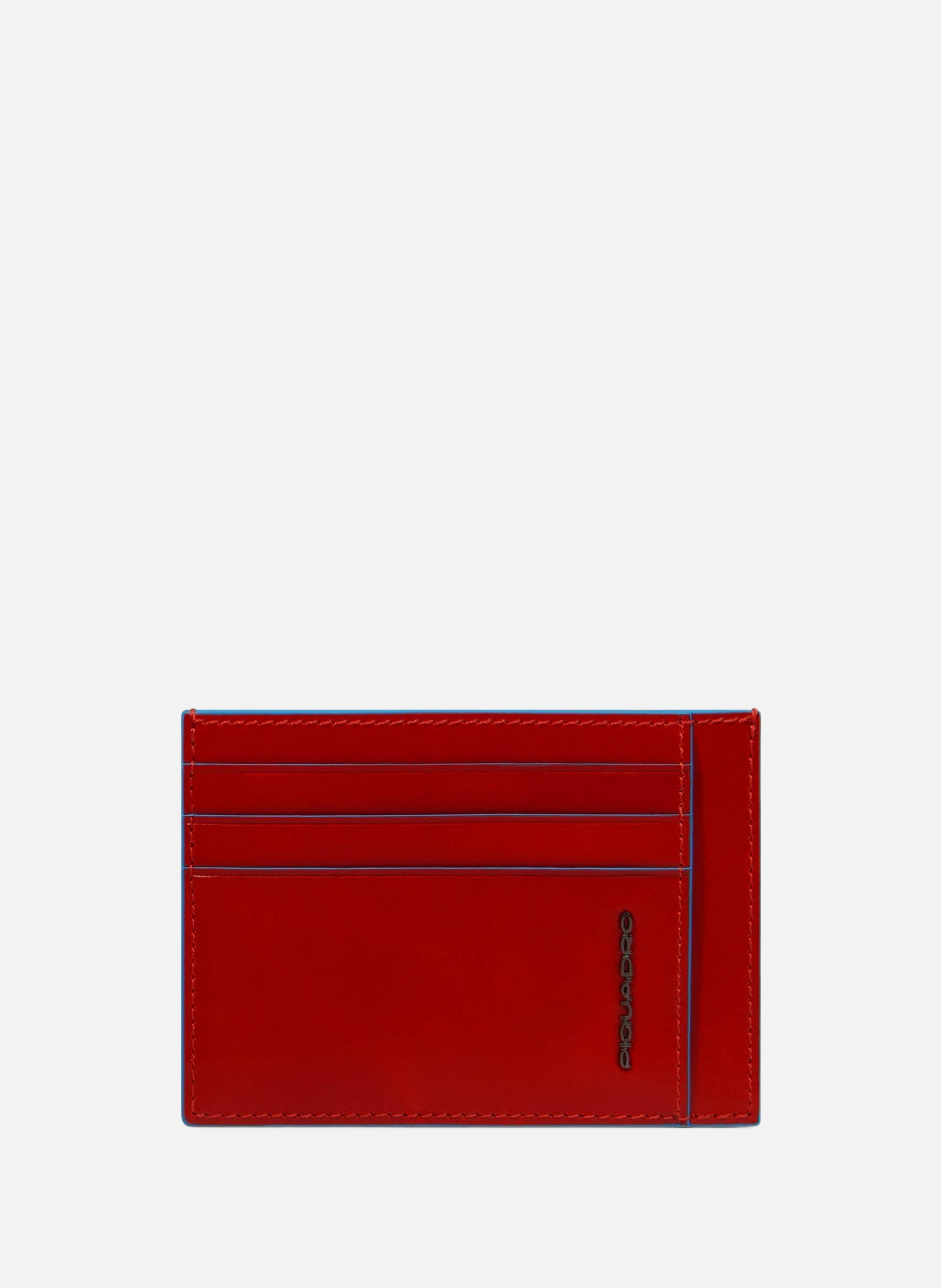 Porte-cartes de crédit homme fin en cuir PIQUADRO Marron