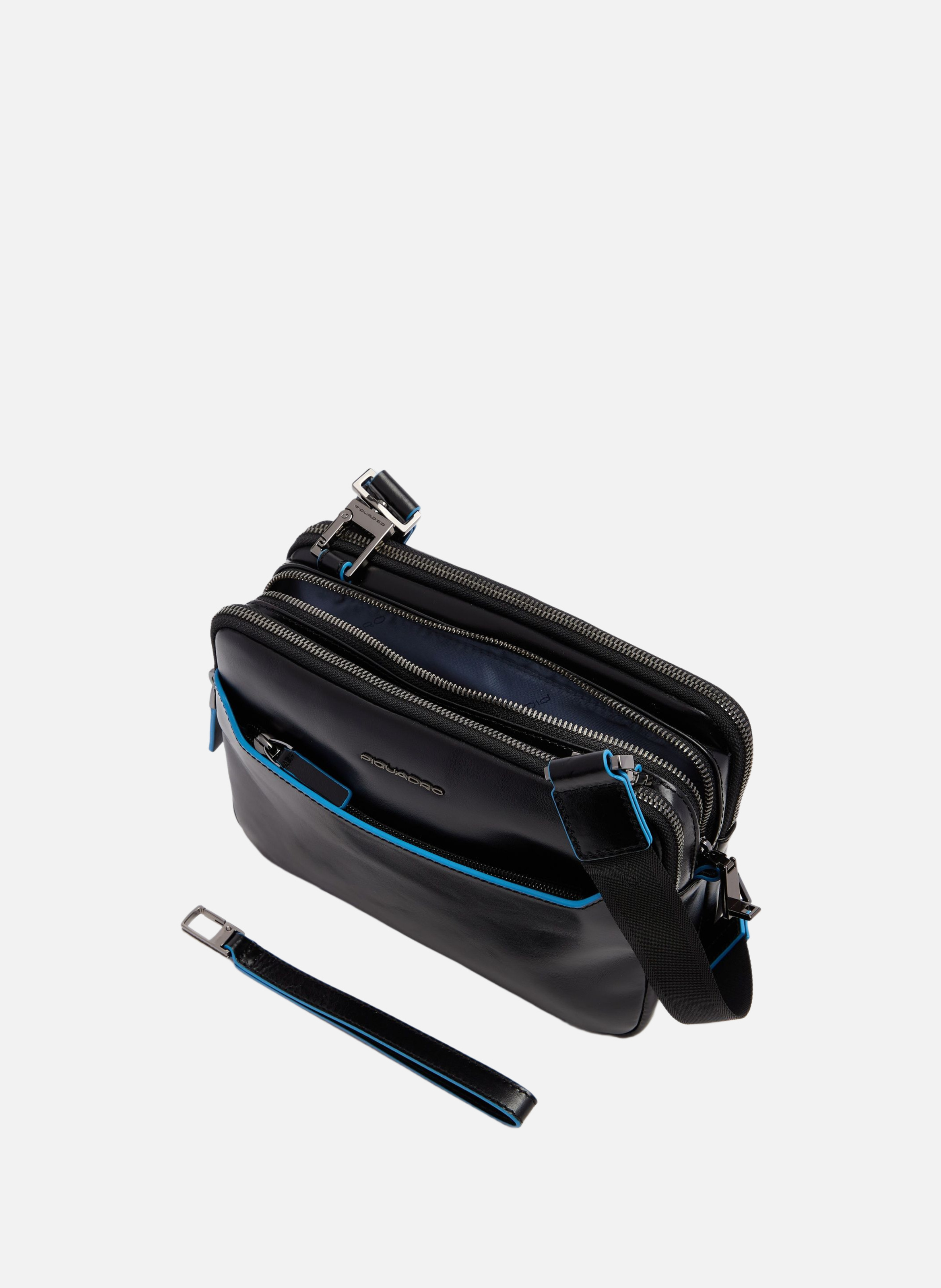 Handtas met vingerafdrukslot PIQUADRO Zwart