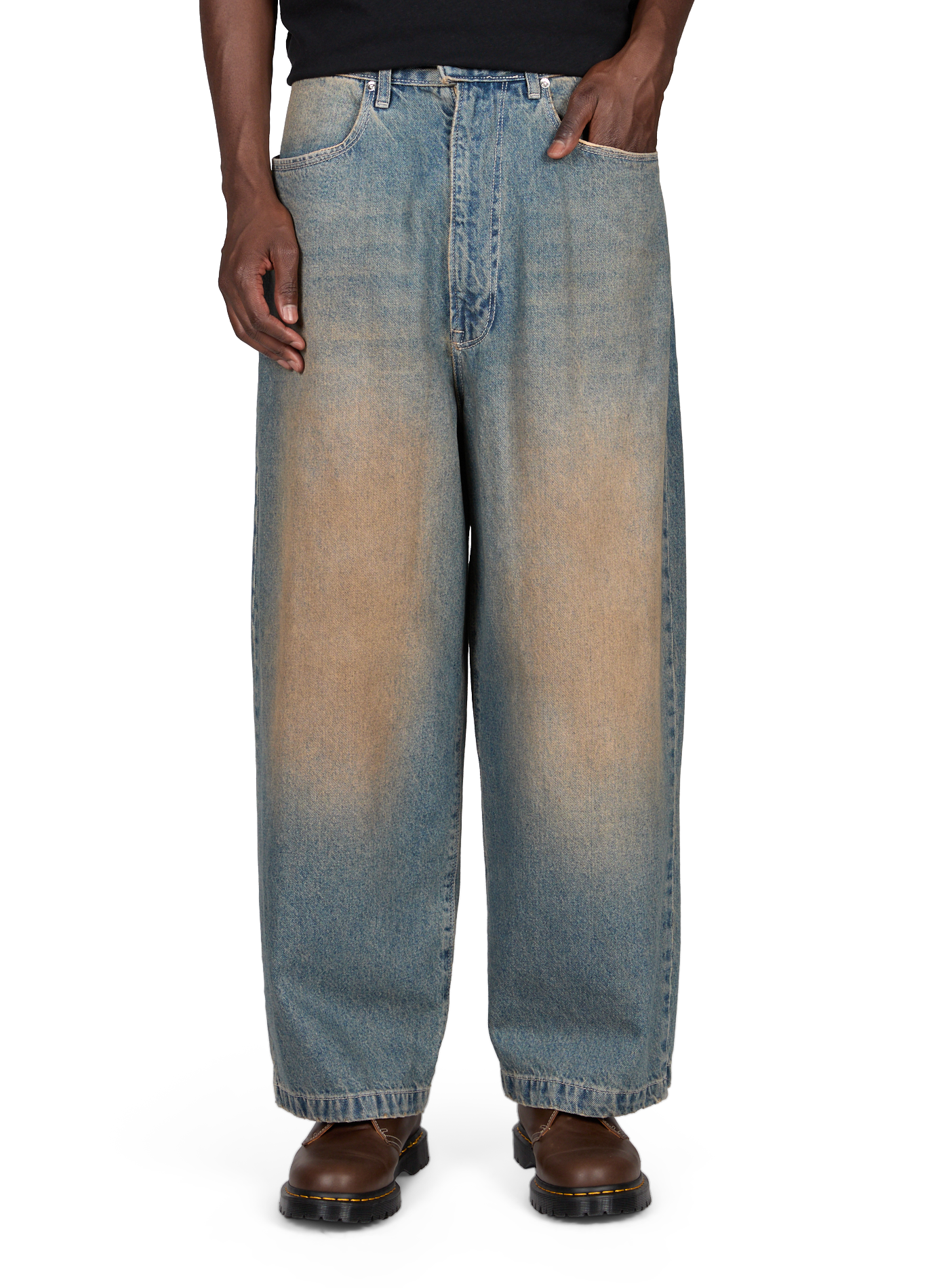 Wide cotton jeans CAMIEL FORTGENS Blue