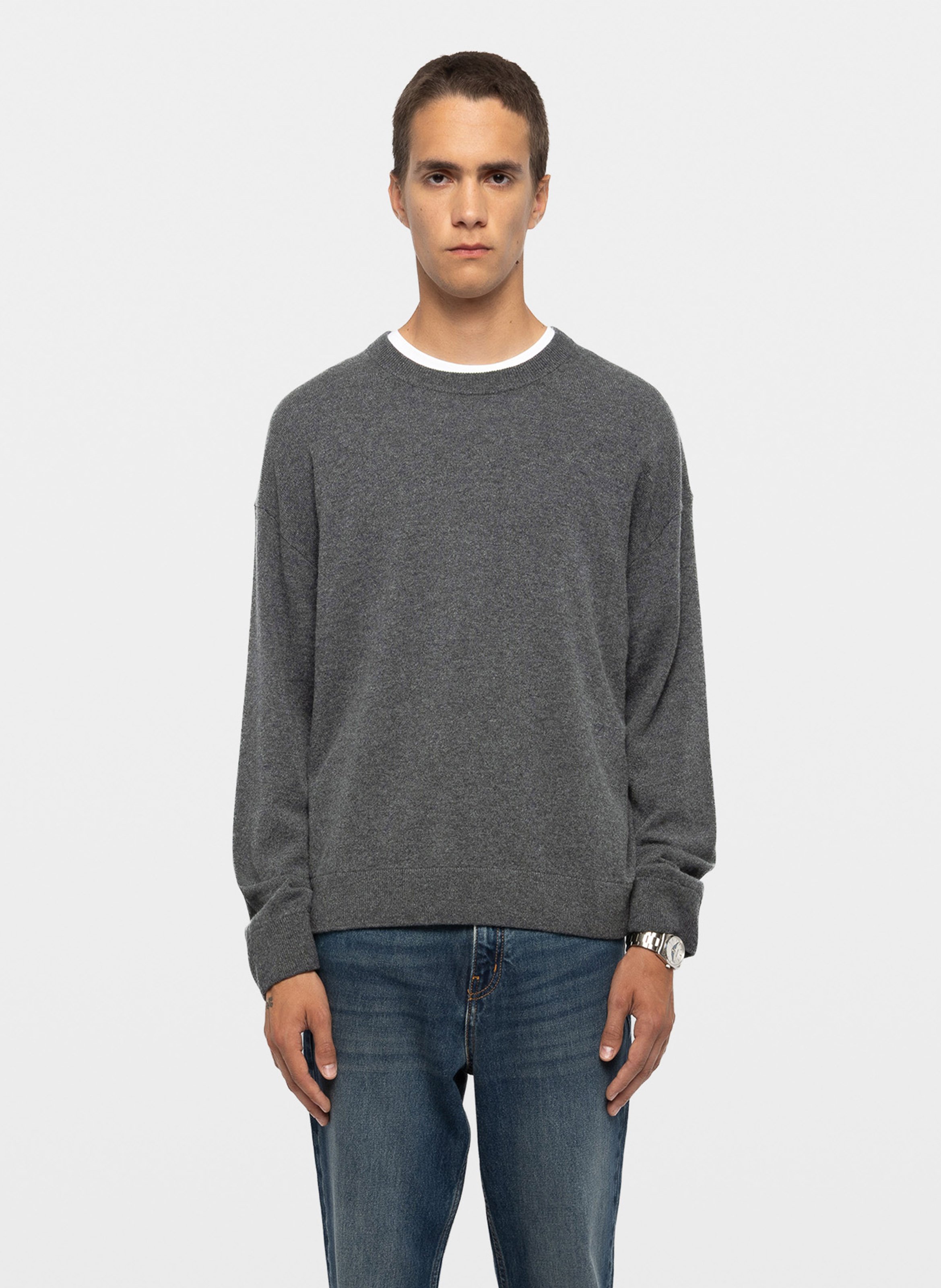 Pull droit col rond en laine mélangée marko ZADIG&VOLTAIRE Gris