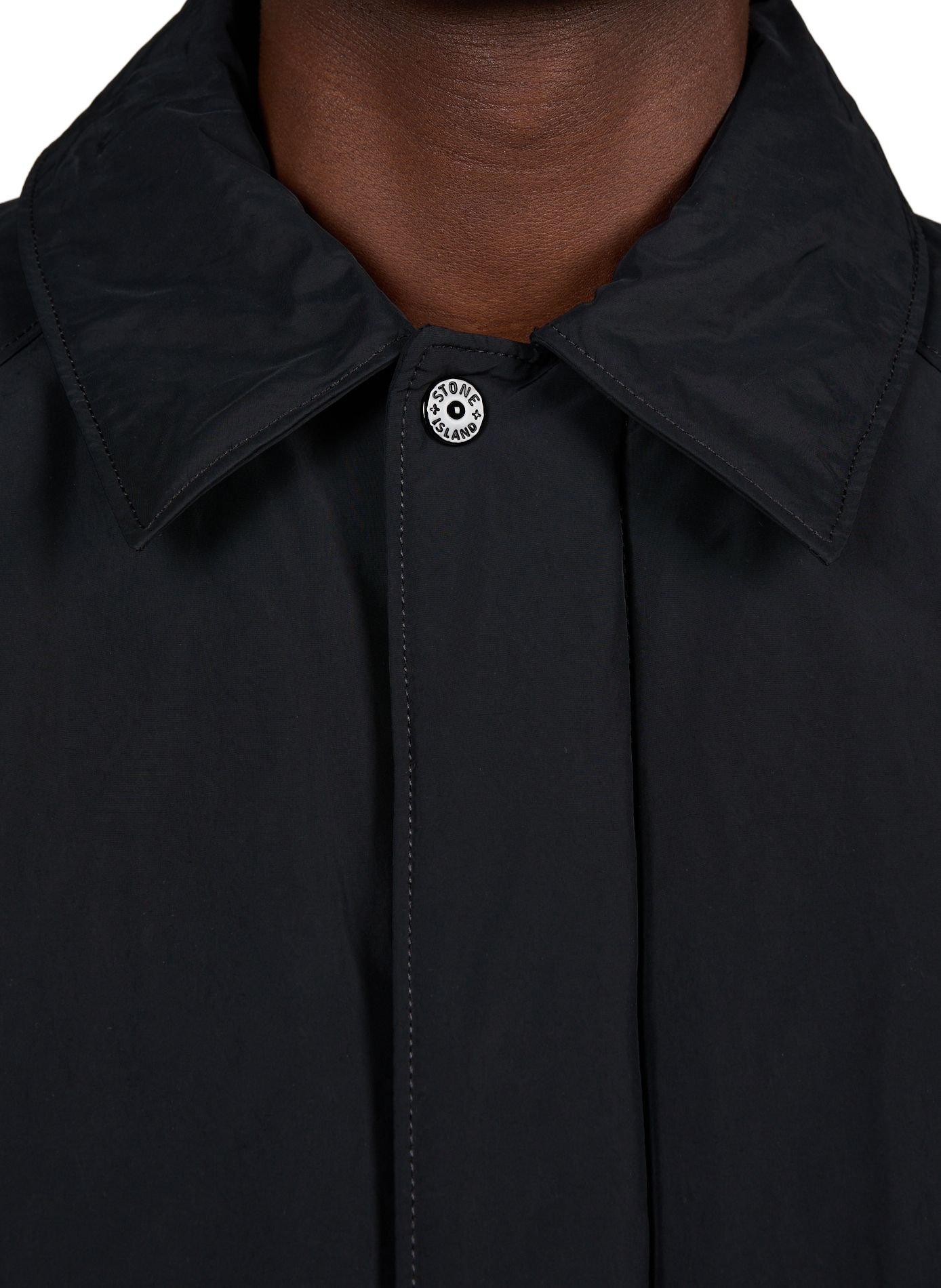 Mantel mit Reißverschluss-Kragen STONE ISLAND Schwarz
