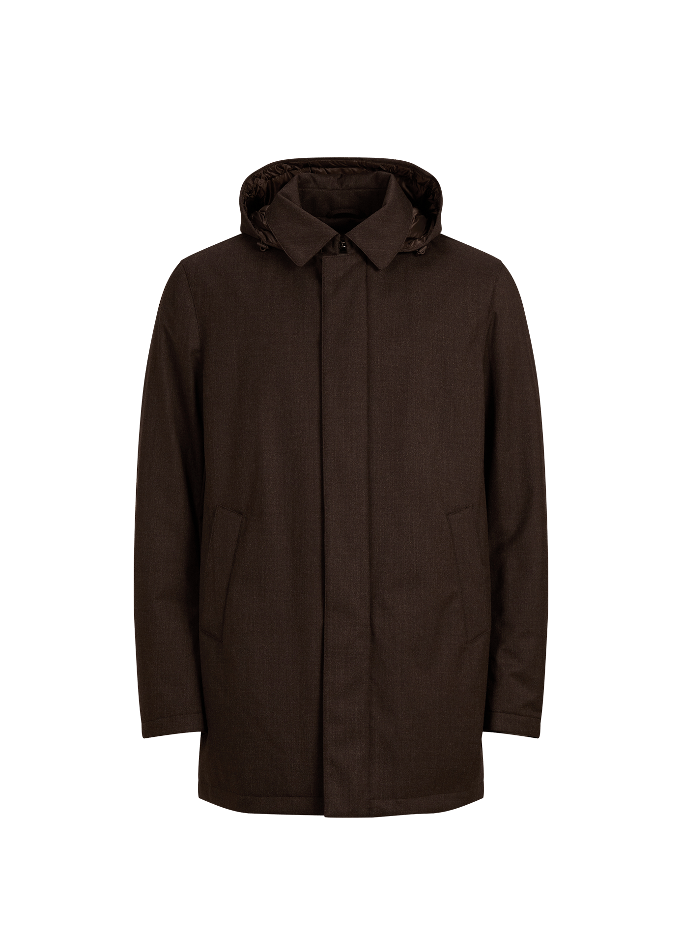 Wattierter Parka in mittlerer Länge mit Kapuze HERNO Braun