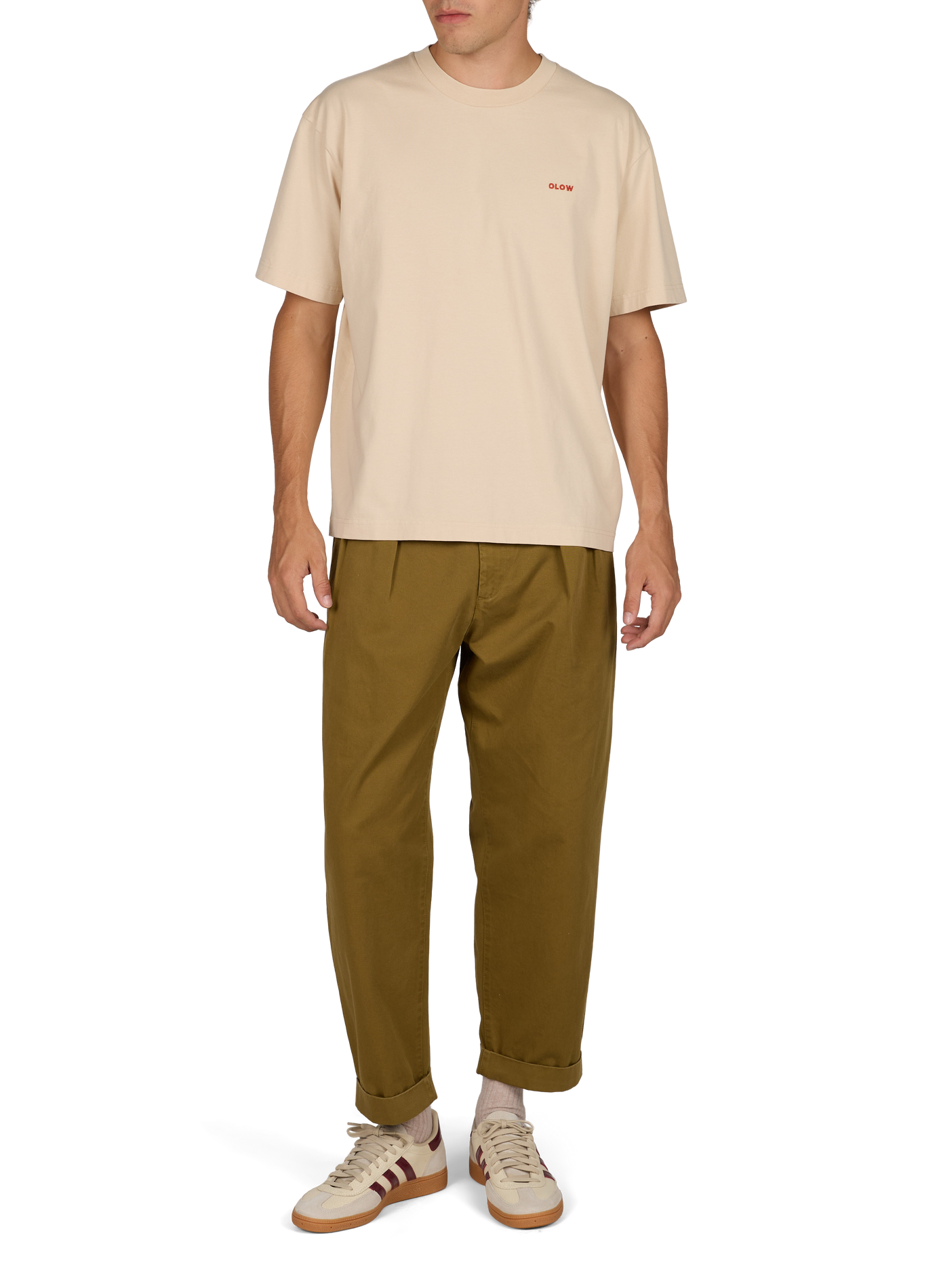 Creative Studio oversized cotton crew-neck T-shirt OLOW Beige