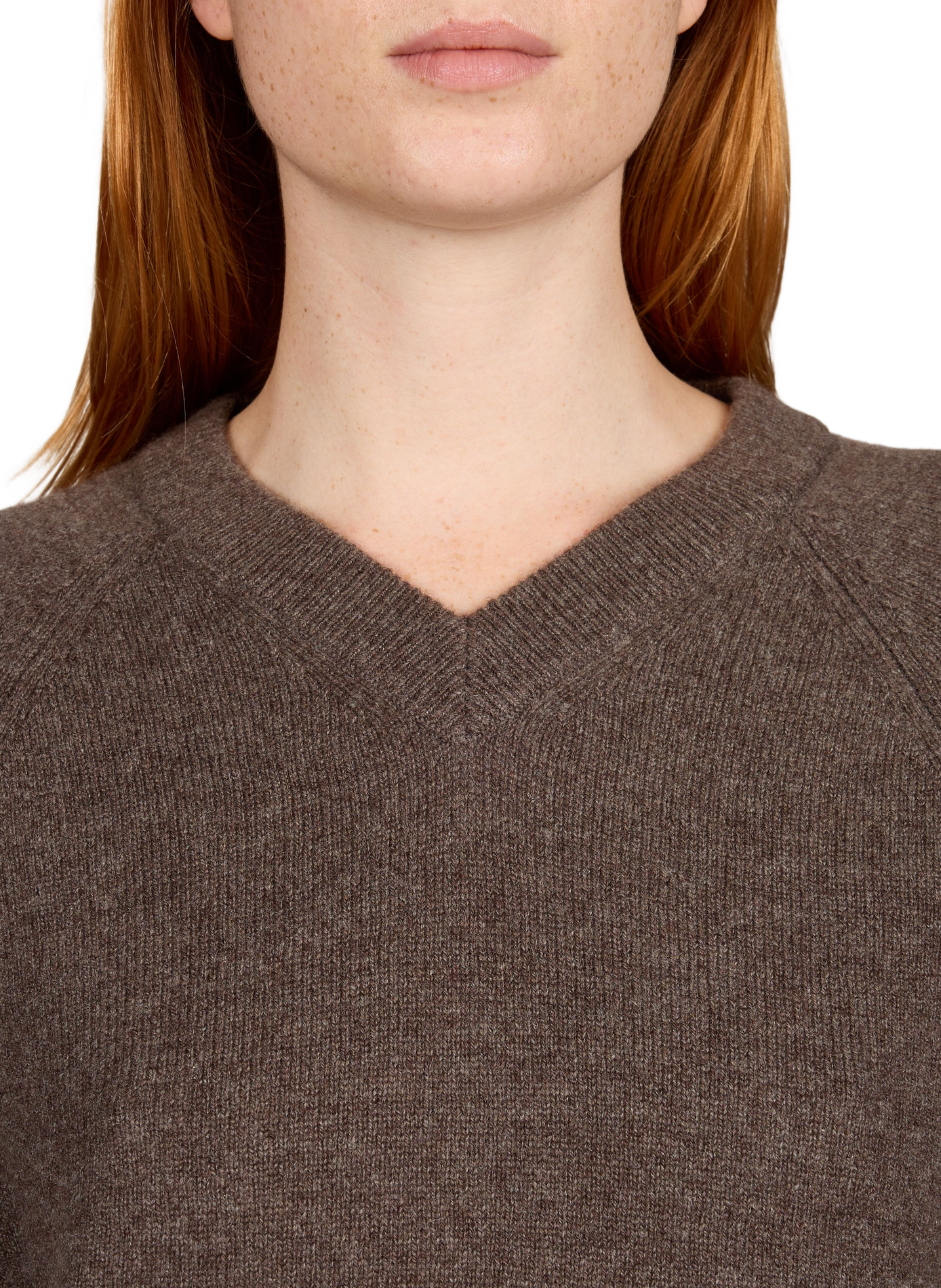 Oversized V-neck cashmere sweater MAX MARA WEEK END Brown