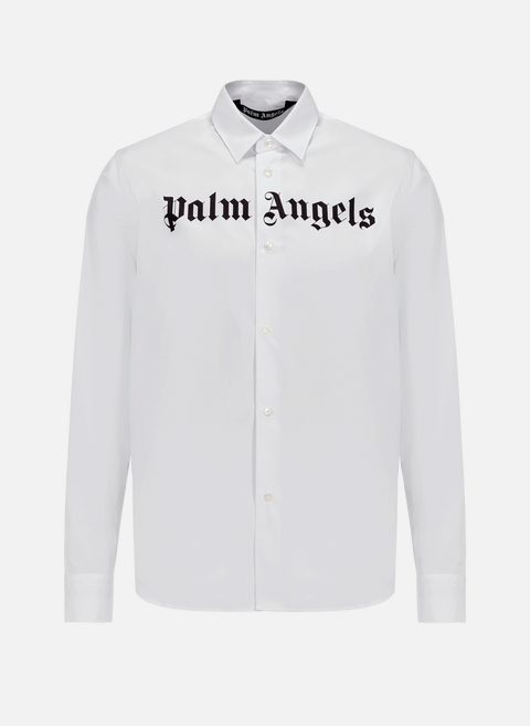 Lockeres Hemd aus Baumwollpopeline WeißPALM ANGELS 