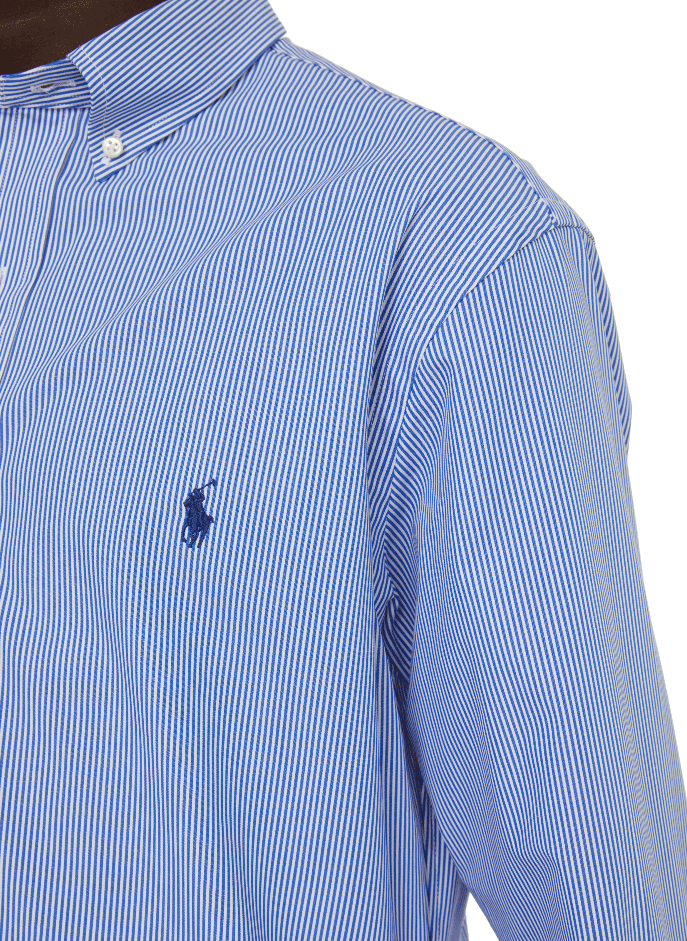 Slim-fit striped stretch cotton shirt POLO RALPH LAUREN Blue