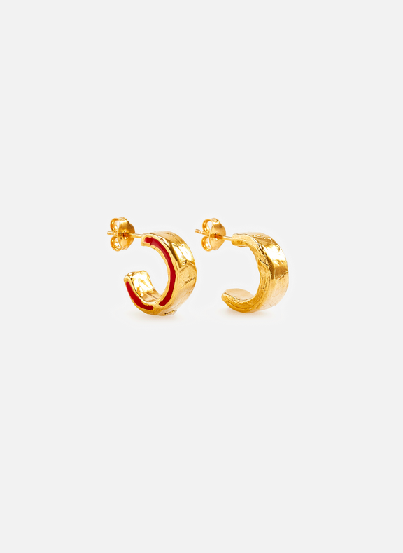 ALIGHIERI Inkwell hoop earrings Golden