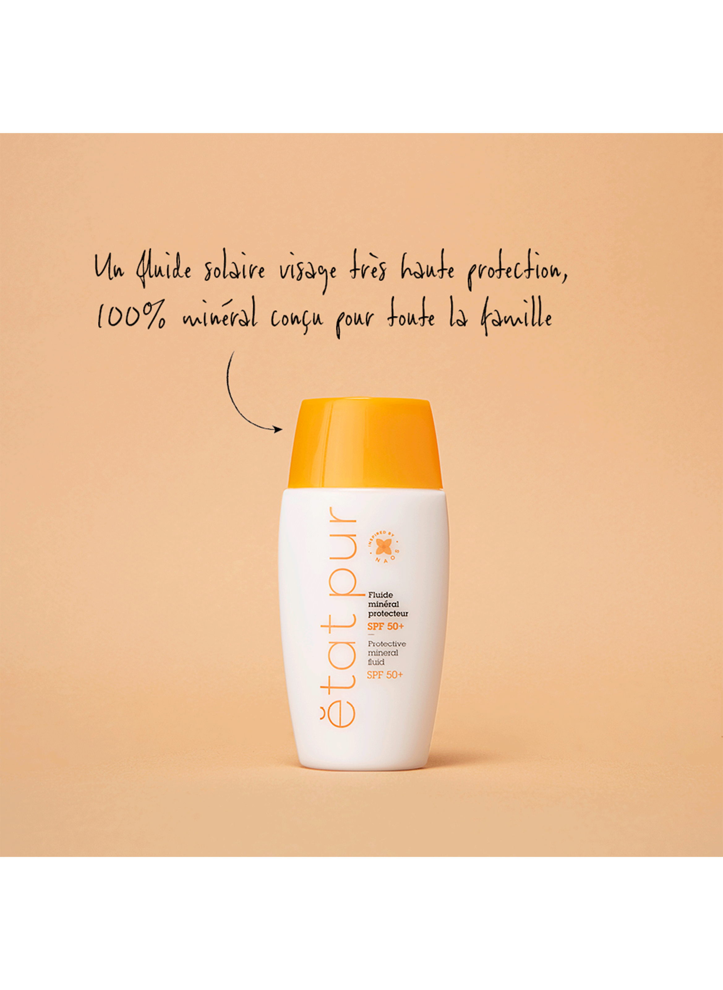 Le fluide minéral solaire SPF50+ ETAT PUR No color