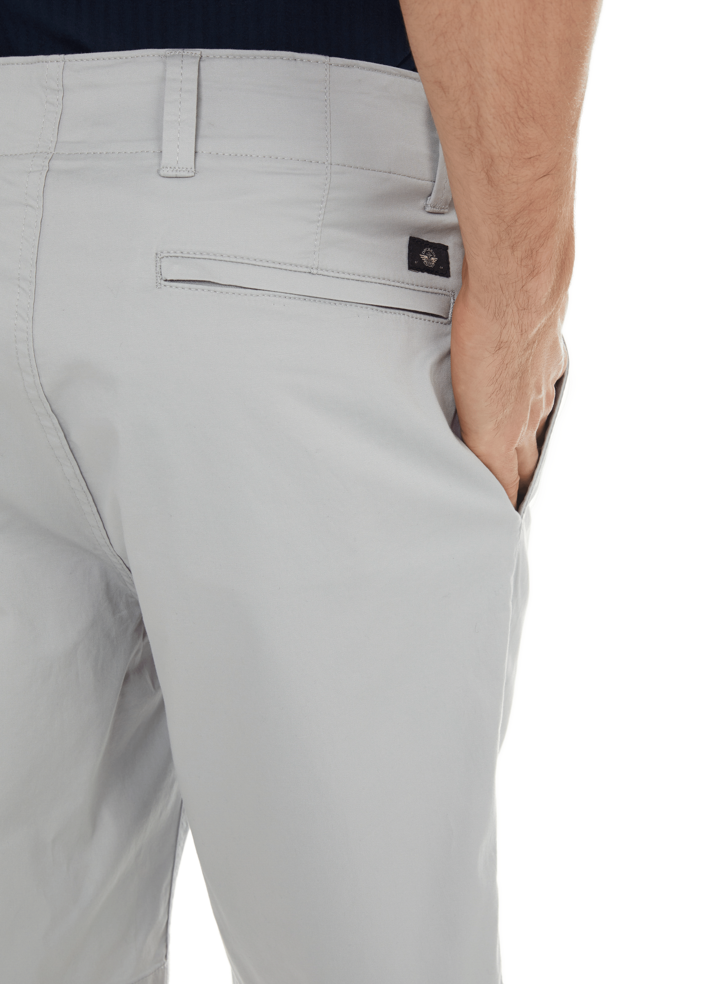 Short uni en coton DOCKERS Gris