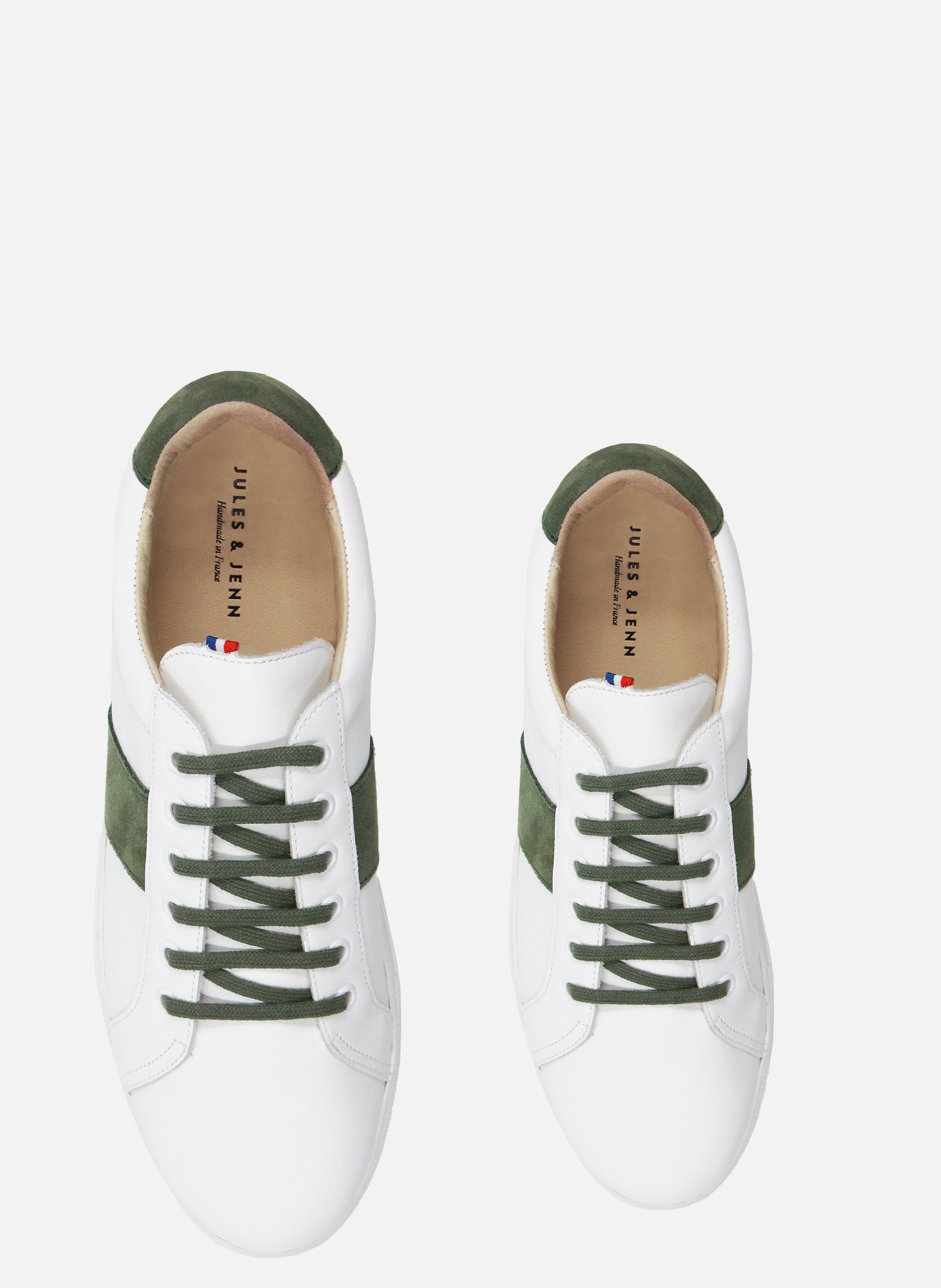Baskets mif cuir JULES & JENN Blanc