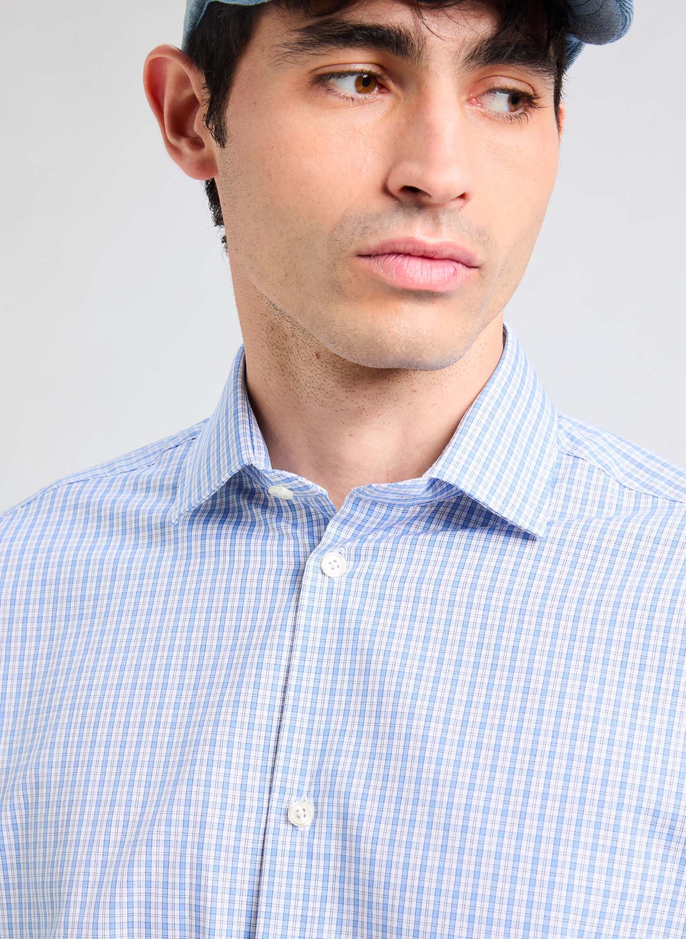 Chemise à carreaux Fold AU PRINTEMPS PARIS Bleu