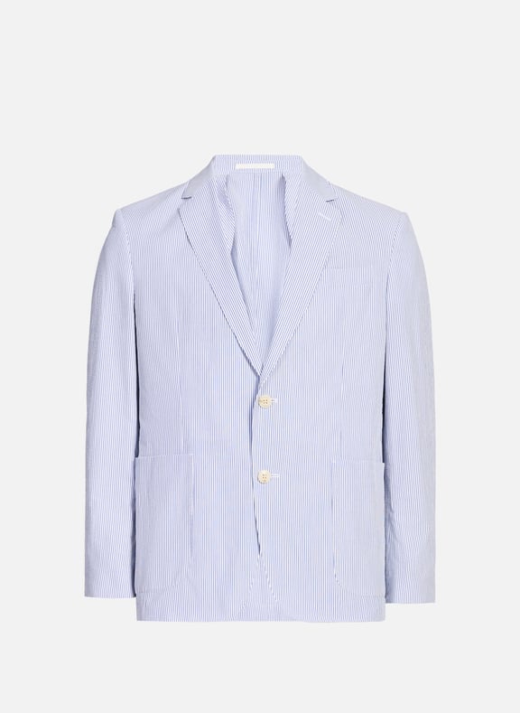 Seersucker cotton striped blazer Blue by HACKETT HACKETT Seersucker cotton striped blazer Blue