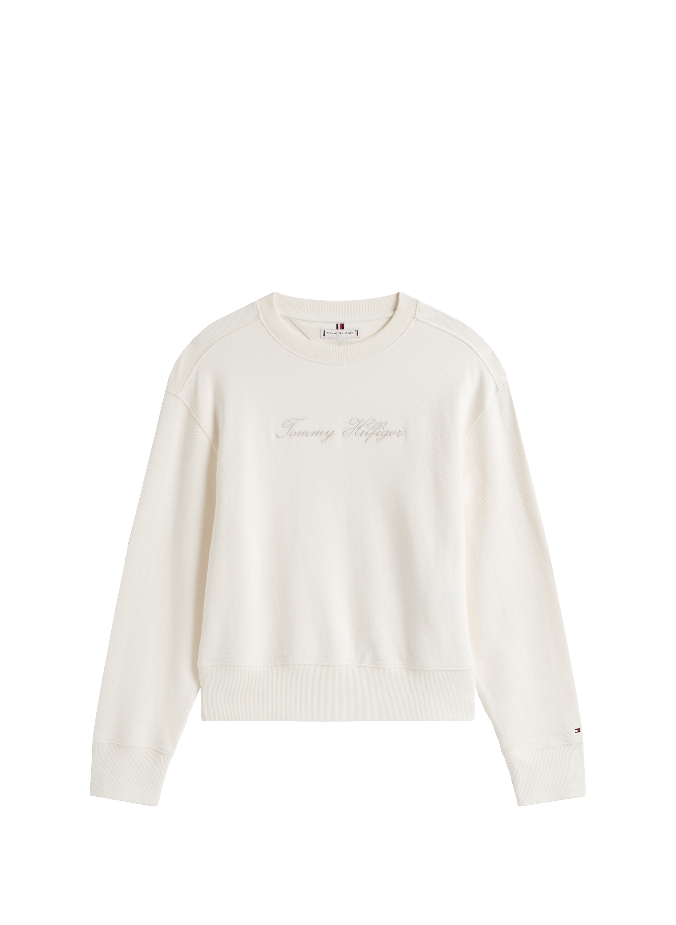 Oversized sweatshirt in blended cotton. TOMMY HILFIGER White
